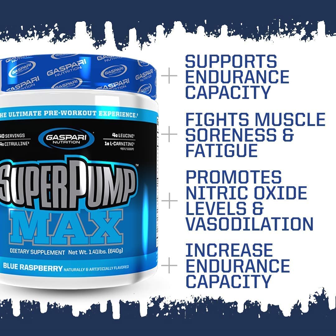 Gaspari Nutrition SuperPump Max Blue Raspberry Ice - 1.41 lbs Gaspari NutritionAu supplements
