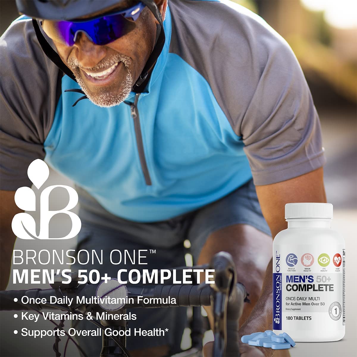Bronson ONE Daily Mens 50+ Complete Multivitamin Multimineral, 360 Tablets BronsonAu supplements