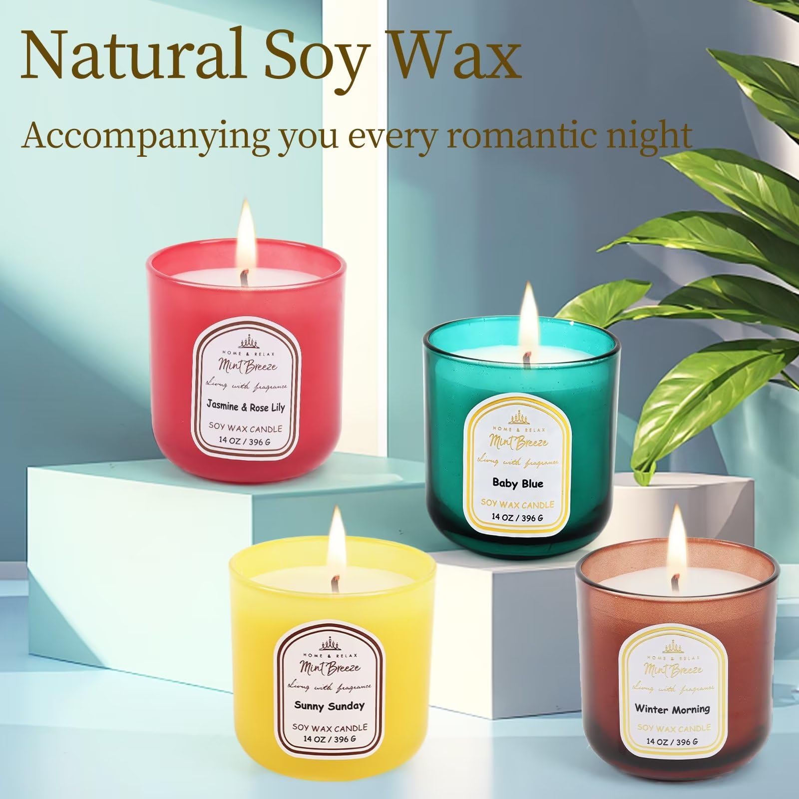 HOME & RELAX 14oz Scented Soy Wax Candle,Big Candle, More Than 80 Hours Long Lasting Burning time HOME & RELAXAu supplements