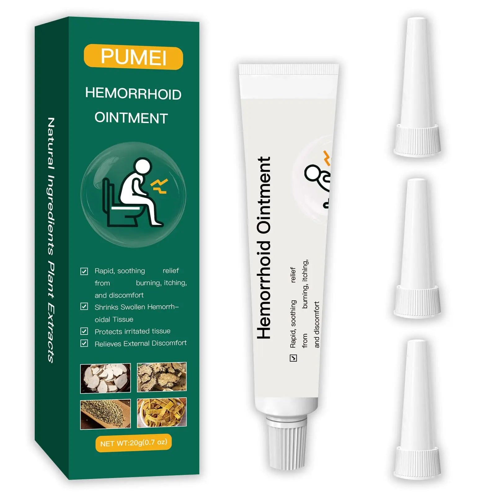 Pumei Hemorrhoid Cream,Herbal Hemorrhoid Ointment,Massage Hemorrhoids Ointment,for Men and Women Herbal Hemorrhoids Cream PumeiAu supplements