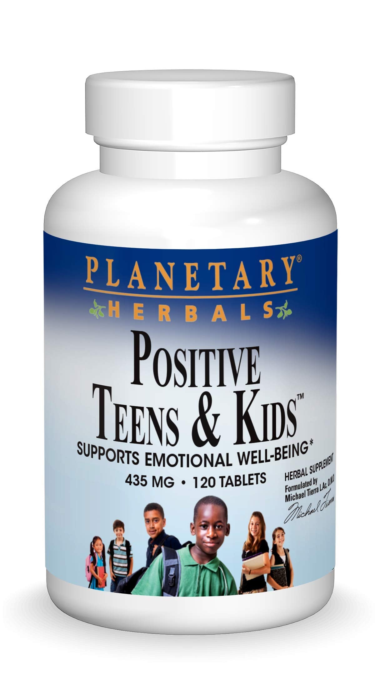 Planetary Herbals Positive Teens & Kids 435mg, Supports Emotional Well-Being,120 Tablets Planetary HerbalsAu supplements