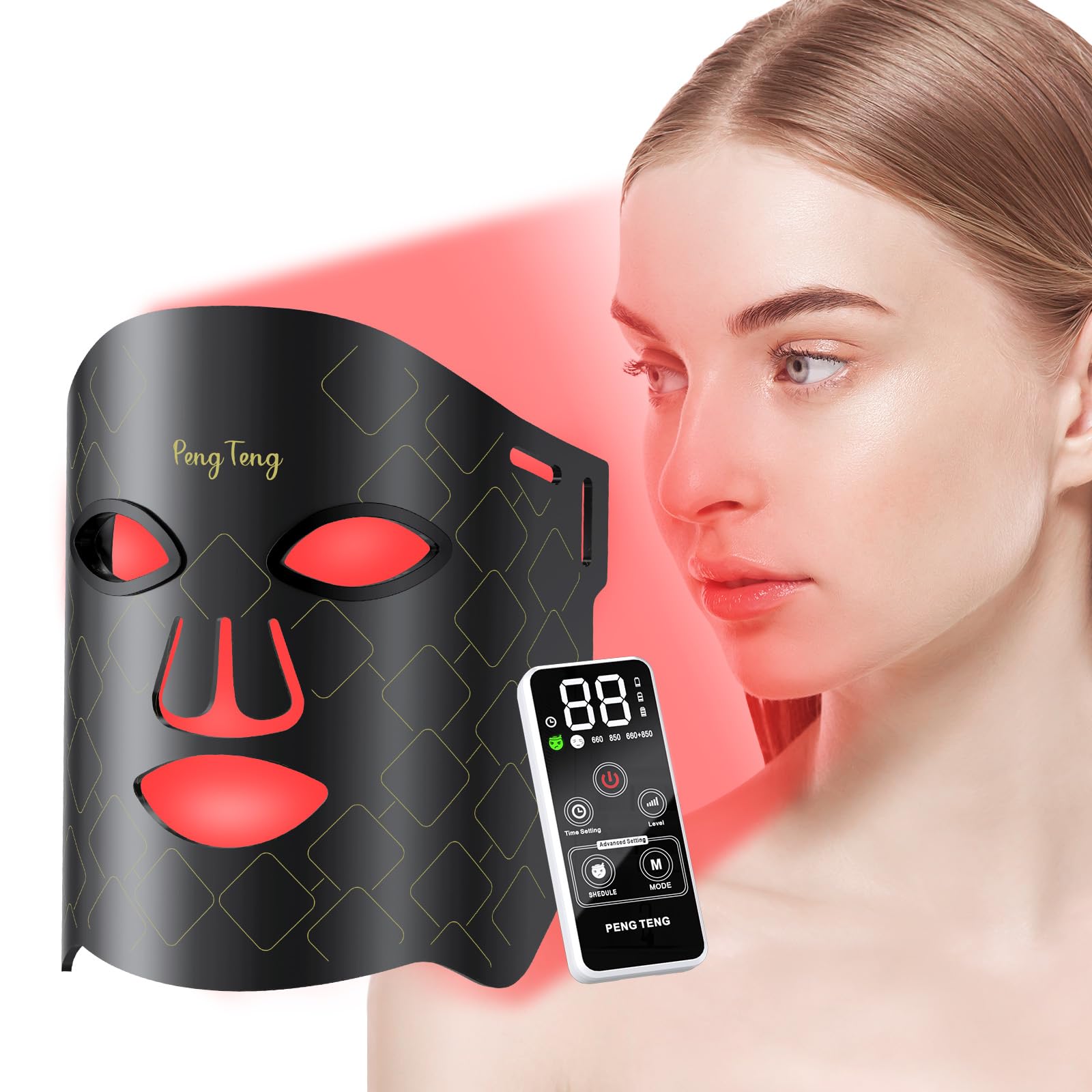Peng Teng Red Light Therapy for Face, 660NM and 850NM,Innovative use of Monitoring,red Light Therapy Masks PengTengAu supplements