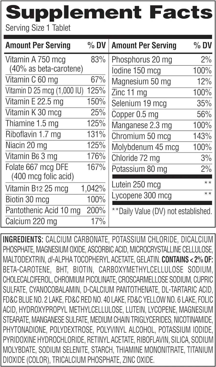 Equate Mature Adult 50+ One Daily Complete Multivitamin Compare to Centrum Silver (400 Ct) Aus HealthcareAu supplements