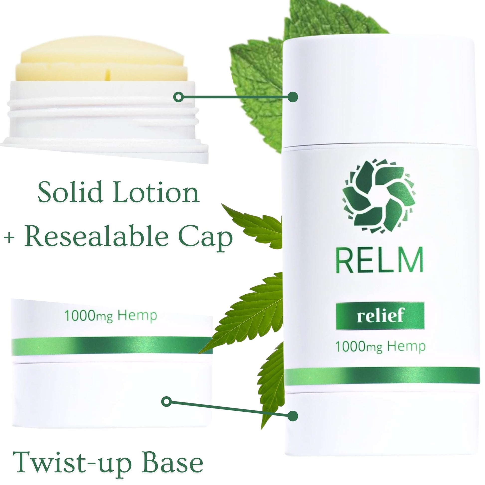 Hemp Relief Stick - Hemp Oil, Menthol & Camphor, Fast-Acting Relief for Muscles, Joints and Nerves - 3 oz Relm WellnessAu supplements