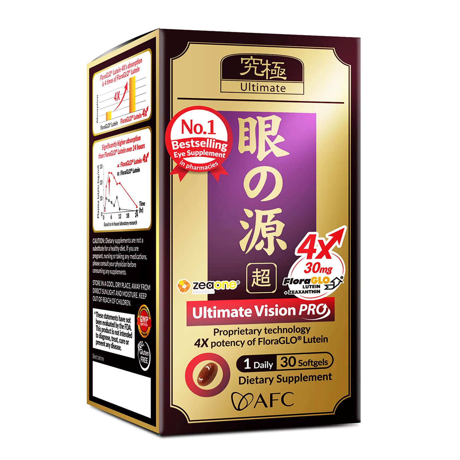 AFC Japan Ultimate Vision PRO - Eye Formula with FloraGLO Lutein 4X AFCUS supplements