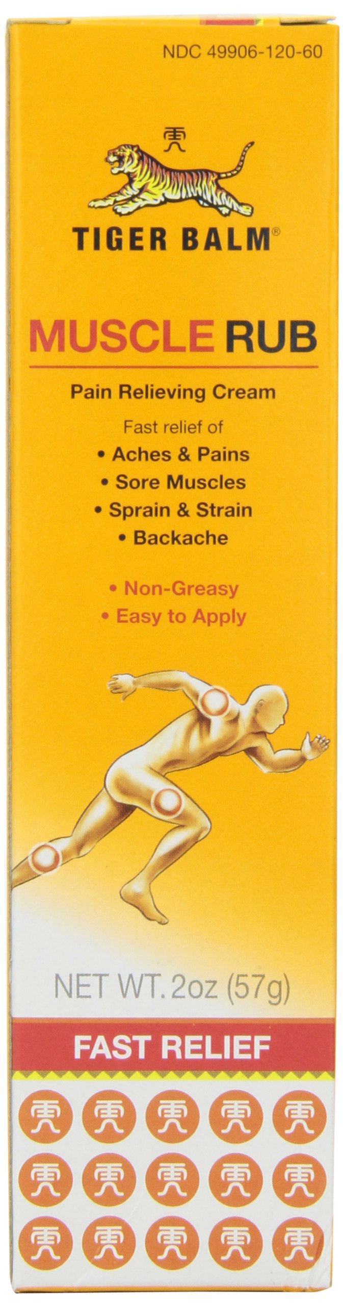 Tiger Muscle Rub Topical Analgesic Cream 2 Ounces (57 g) (Pack of 4) Tiger BalmAu supplements