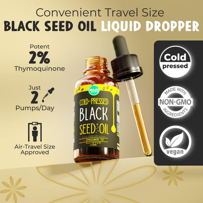 MAJU Black Seed Oil - 3 Times TQ, Cold-Pressed, Travel Size, 100% Turkish Black Cumin Maju SuperfoodsUS supplements