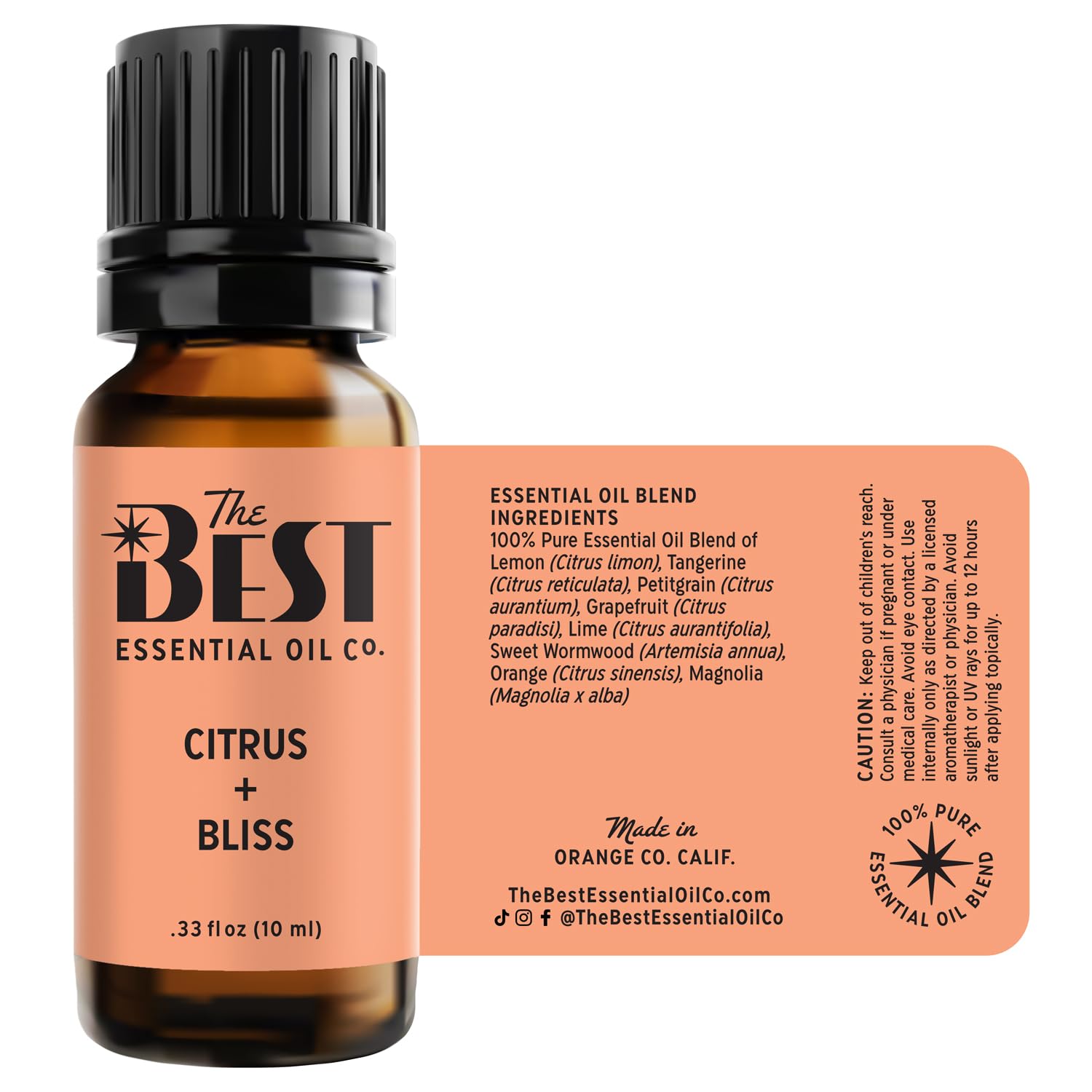 The Best Citrus + Bliss Essential Oil Blend- Premium Grade- 100% Pure & Natural for Aromatherapy The Best Essential Oil CoAu supplements