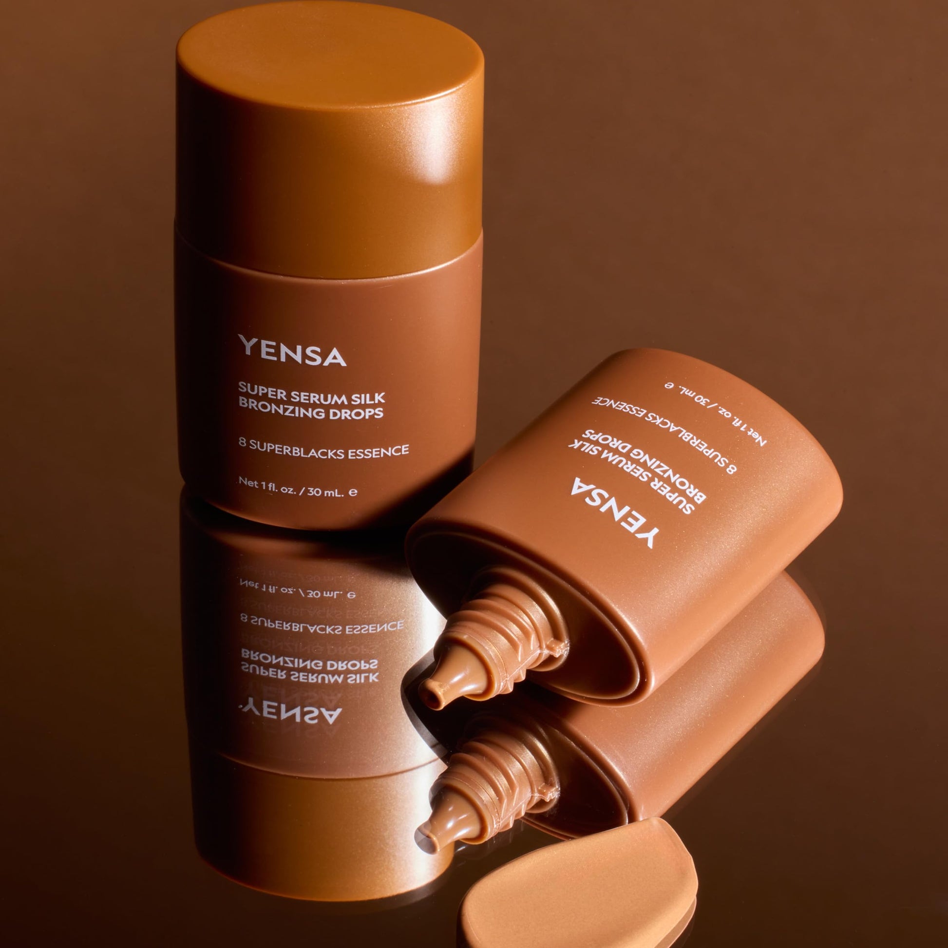 YENSA Super Serum Silk Bronzing Drops for Face - Liquid Bronzer Drops Enriched with Bakuchiol, Ferulic Acid & Super Oils - Hydrates & Nourishes with a Subtle Shimmer Finish - Universal Shade (1 Fl oz) YENSAAu supplements