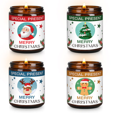 Christmas Candle Set Scented Candle Gift Set, 4 Pack 28 oz Christmas Scented Candles Over 180 Hours YINUO LIGHTAu supplements