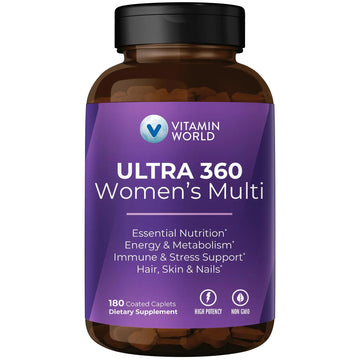 Vitamin World Ultra 360 Multivitamin for Women, Women's Multivitamin with Herbs & Collagen for Hair, Skin & Nails, Supplement with Iron, Vitamin A, B, C, D, E Vitamin WorldAu supplements