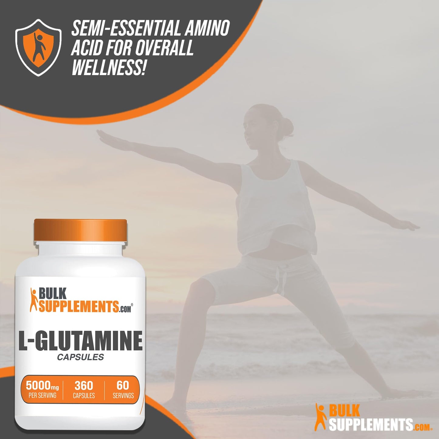 BULKSUPPLEMENTS.COM L-Glutamine Capsules - Glutamine Supplement, L Glutamine BULKSUPPLEMENTS.COMUS supplements