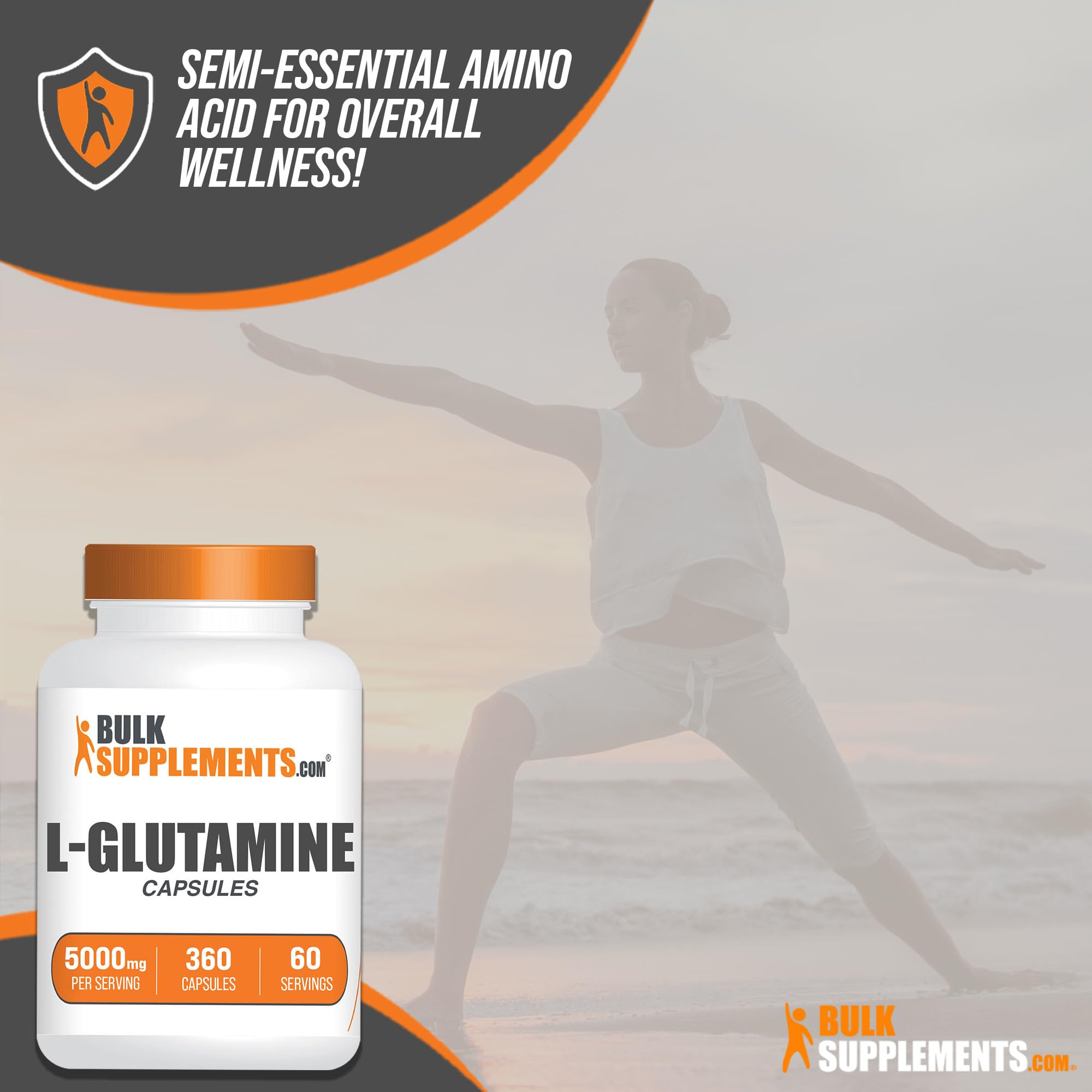BULKSUPPLEMENTS.COM L-Glutamine Capsules - Glutamine Supplement, L Glutamine BULKSUPPLEMENTS.COMUS supplements