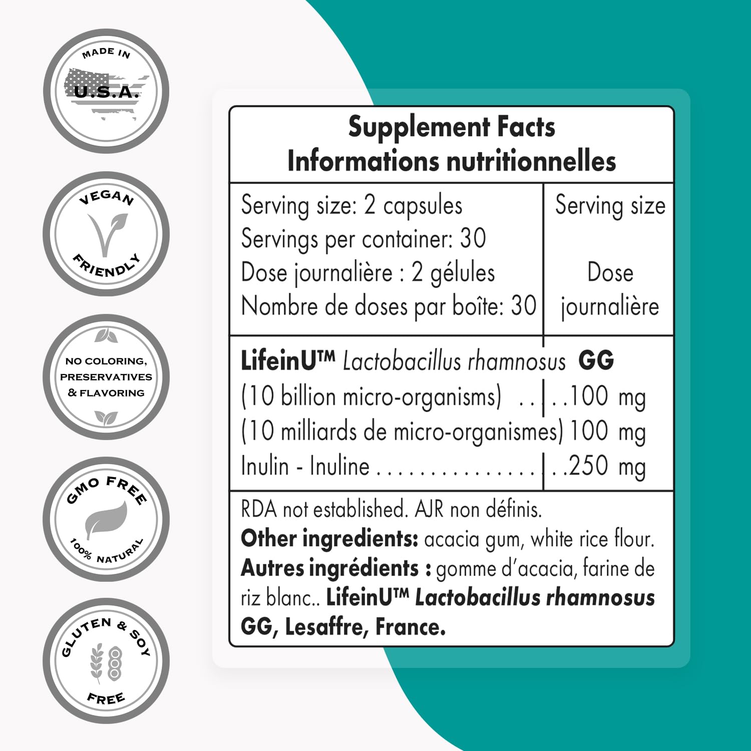 Supersmart - Lactobacillus Rhamnosus GG 10 Billion CFU per Day (LGG Probiotic SupersmartUS supplements