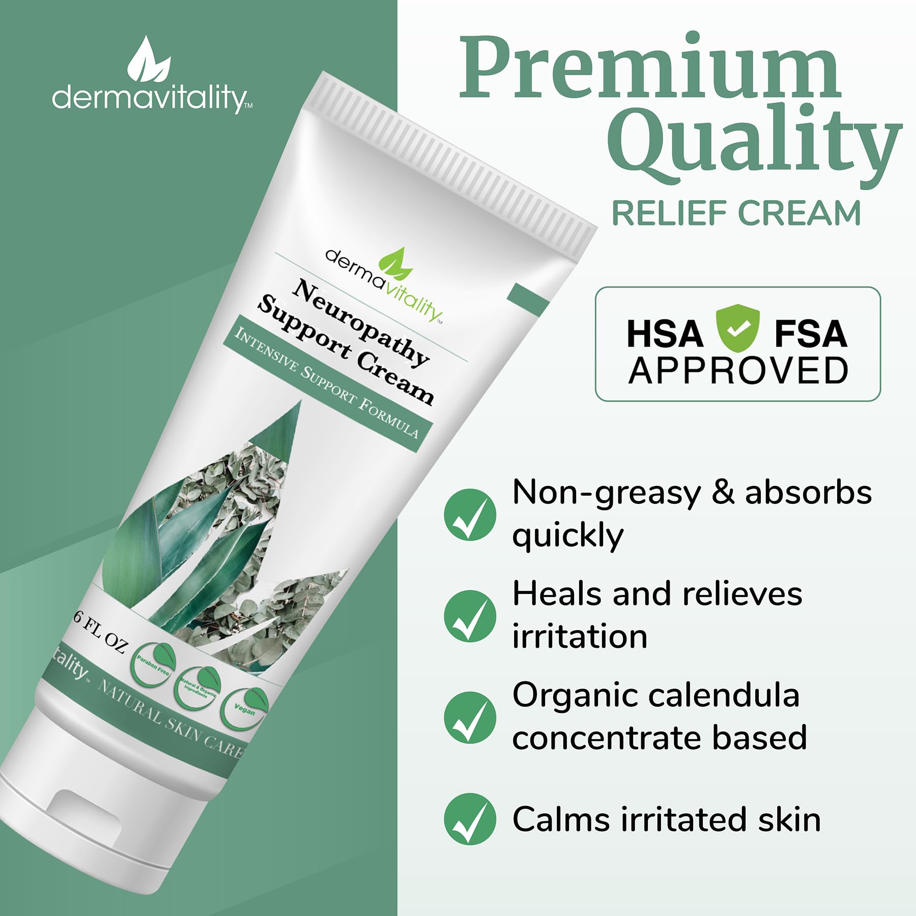 UltimateVitality Neuropathy Support Cream – Natural Organic Cream for Feet, Hands, Legs, Toes Includes Arnica, Capsicum Frutescens Fruit Extract, Peppermint a Ginger - 6 Ounces UltimateVitalityAu supplements
