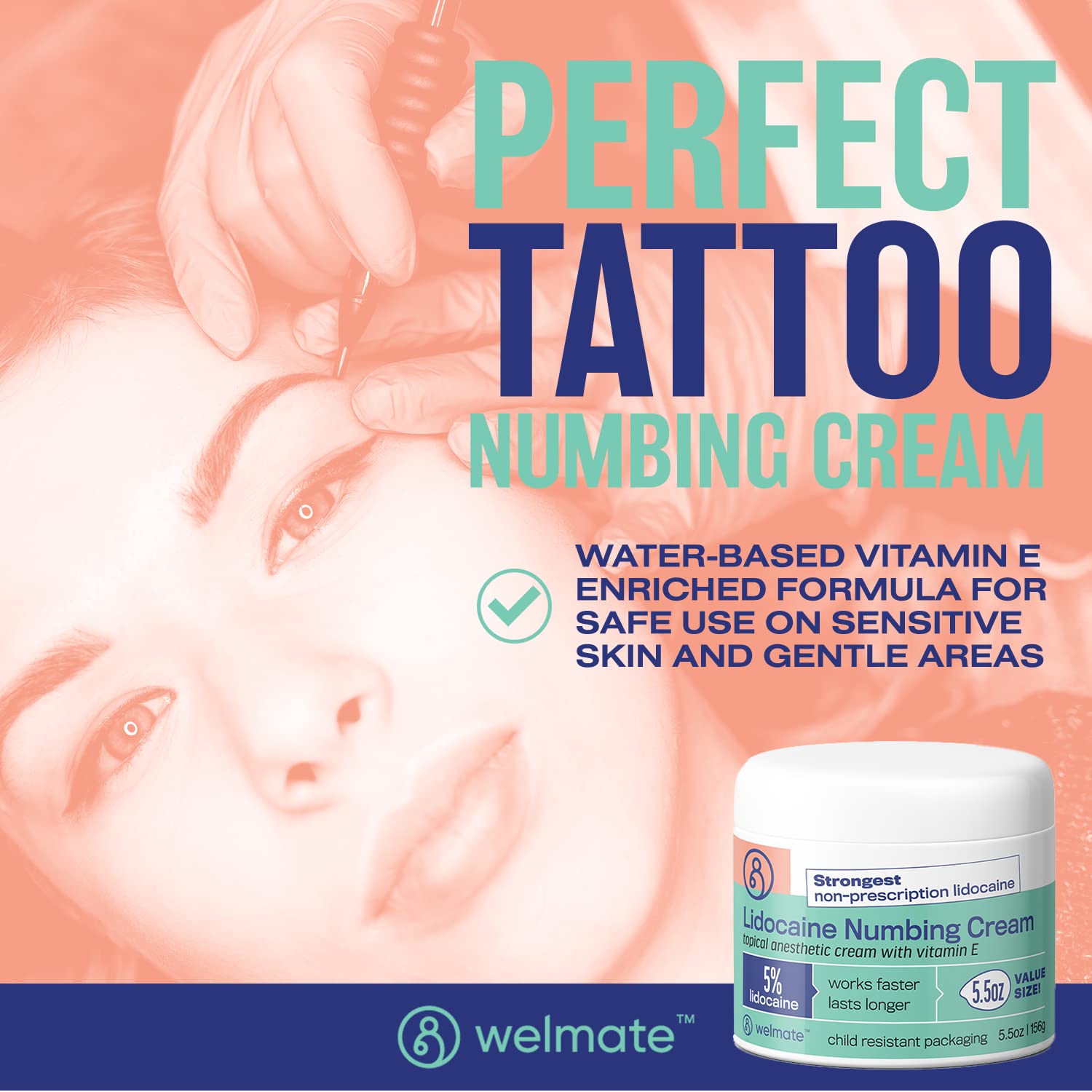 WELMATE | 5% Lidocaine | Numbing Cream Maximum Strength | Topical Anesthetic WELMATEAu supplements