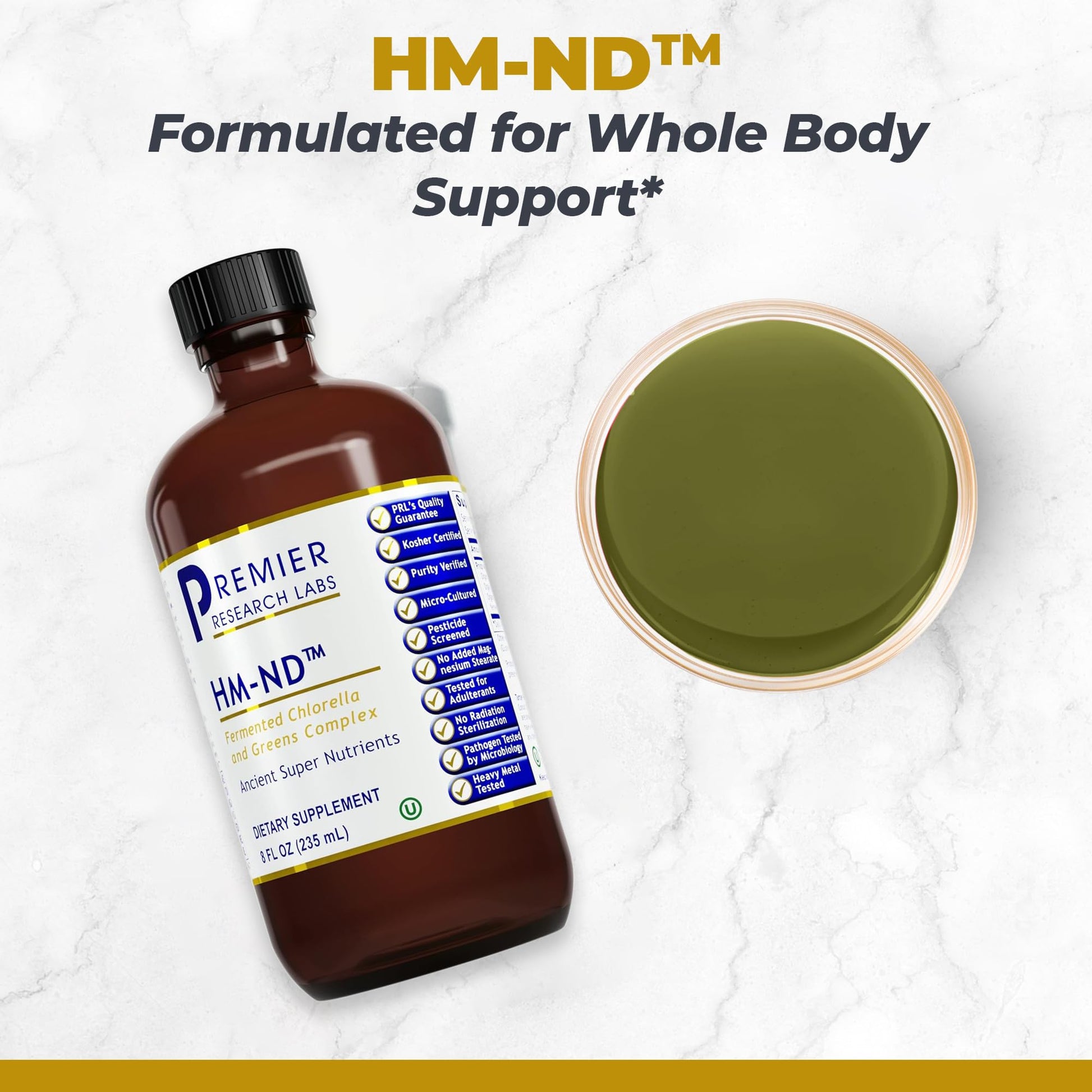 Premier Research Labs Fermented HM-ND - Cilantro, Parsley, and Chlorella Liquid, Full Body Detox and Cleanse for Men and Women, Cilantro Supplement with Organic Herbal Extracts - 8 Fl Oz Premier Research LabsAu supplements