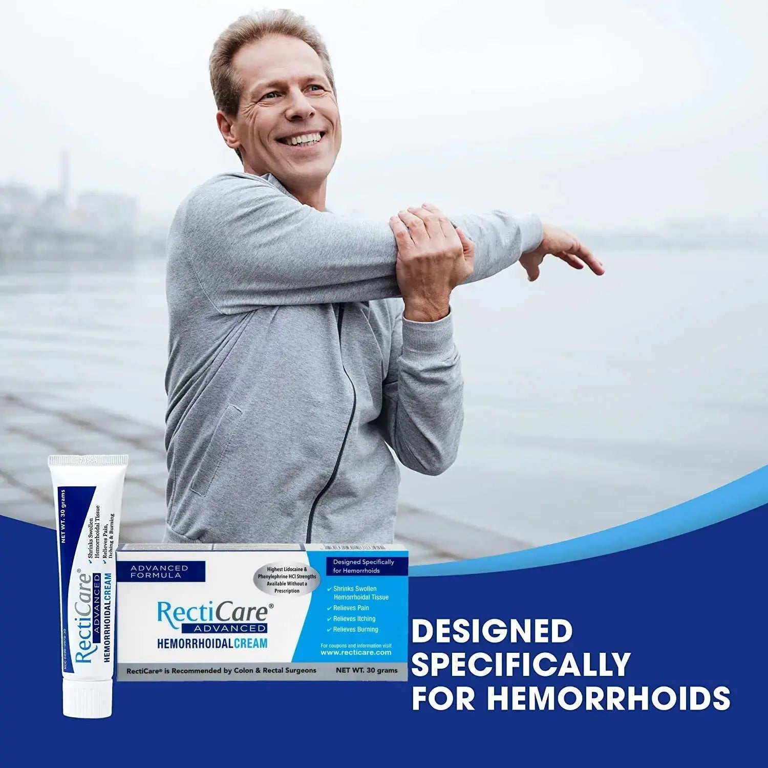 Recticare Advanced Hemorrhoidal Cream: Advanced Treatment to Shrink & Soothe Hemorrhoids - Itch, Pain, Burn Relief - 30g Hemorrhoidal Cream with Lidocaine RecticareAu supplements