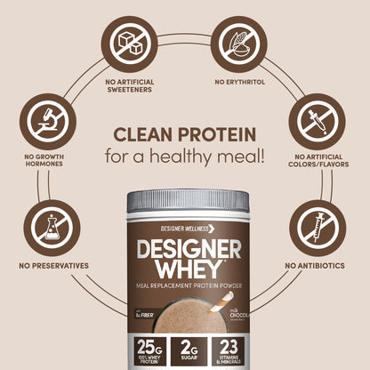 Designer Wellness, Designer Whey Protein Meal Powder with Vitamins, Minerals, and Organ Designer WellnessUS supplements