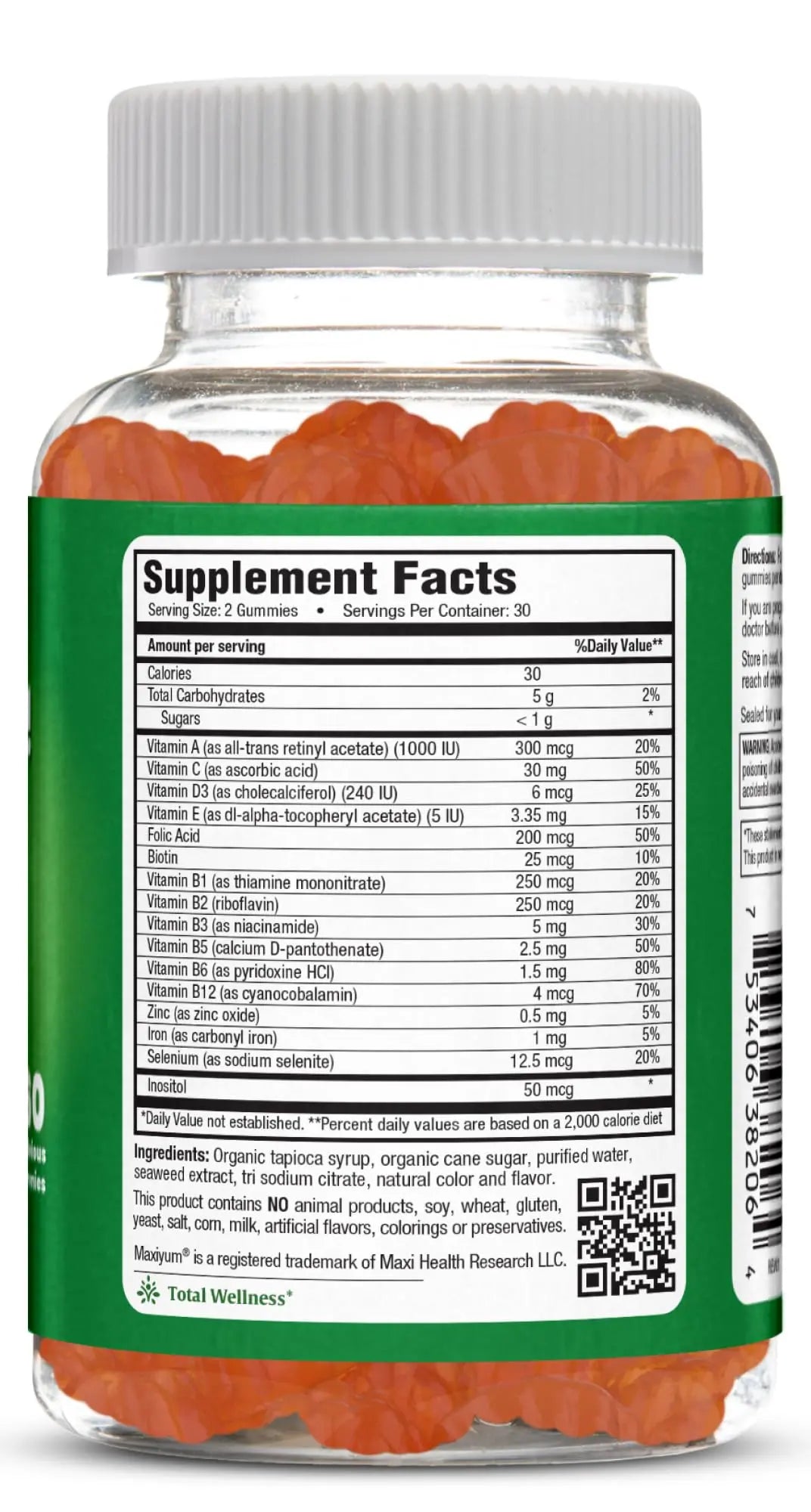 Maxi Health Multivitamin Gummies Vitamins for Adults & Kids - Cherry Flavored Gummy Multivitamins - 60 Vitamin Gummies for Women and Men Maxi HealthAu supplements