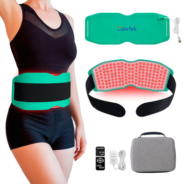 Dawfek Red Light Therapy Belt for Pain Relief Silicone Wearable Near Infrared Light Wrap Deep DawfekAu supplements