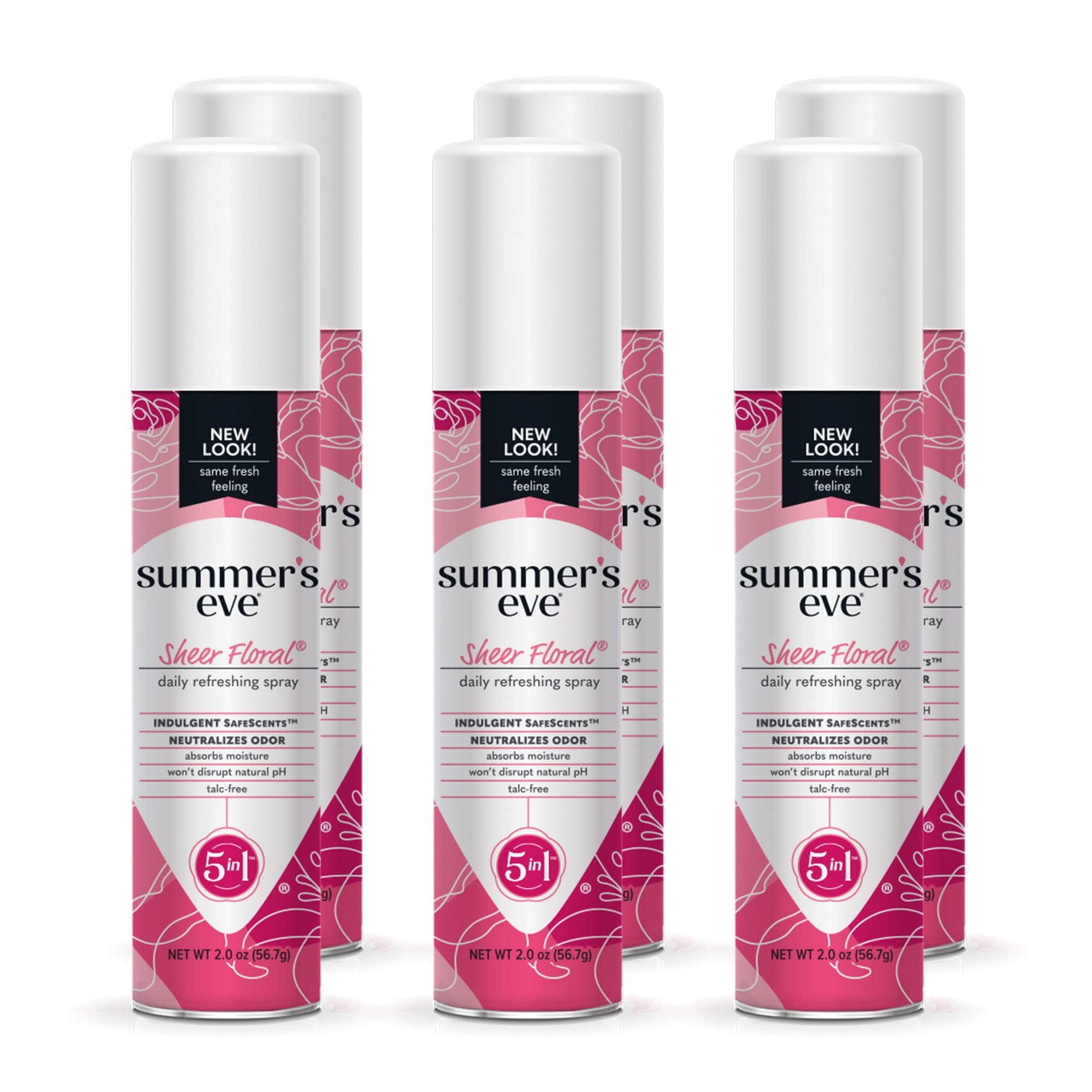 Summer's Eve Freshening Spray | Sheer Floral| 2 oz Size | Pack of 6 | pH Balanced, Dermatologist Summer's EveAu supplements