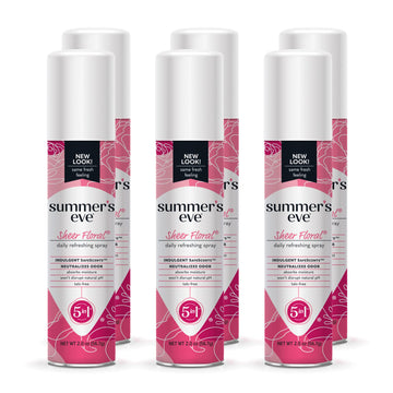 Summer's Eve Freshening Spray | Sheer Floral| 2 oz Size | Pack of 6 | pH Balanced, Dermatologist Summer's EveAu supplements
