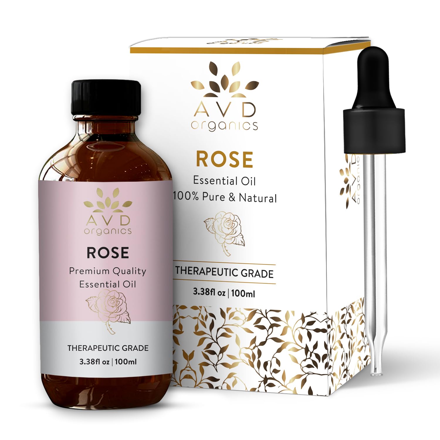 AVD Organics Rose Essential Oil for Diffuser - Premium Quality Therapeutic Grade Rose Oil AVD ORGANICSAu supplements
