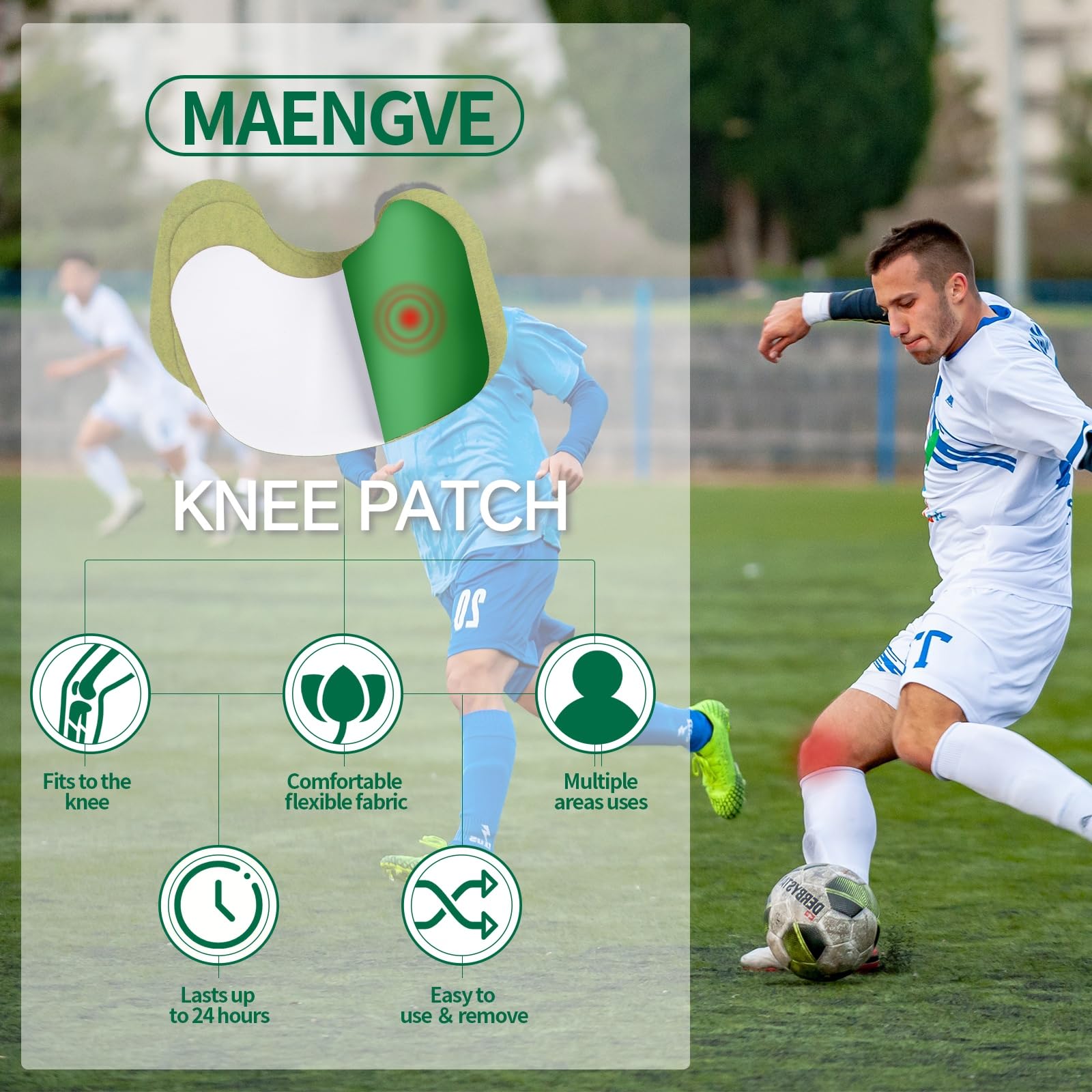 Knee Patch 72 Pcs, for The Relief of Muscle Pain in Joints, Neck and Shoulders, Long-Lasting Warm Knee Patches MaengveAu supplements