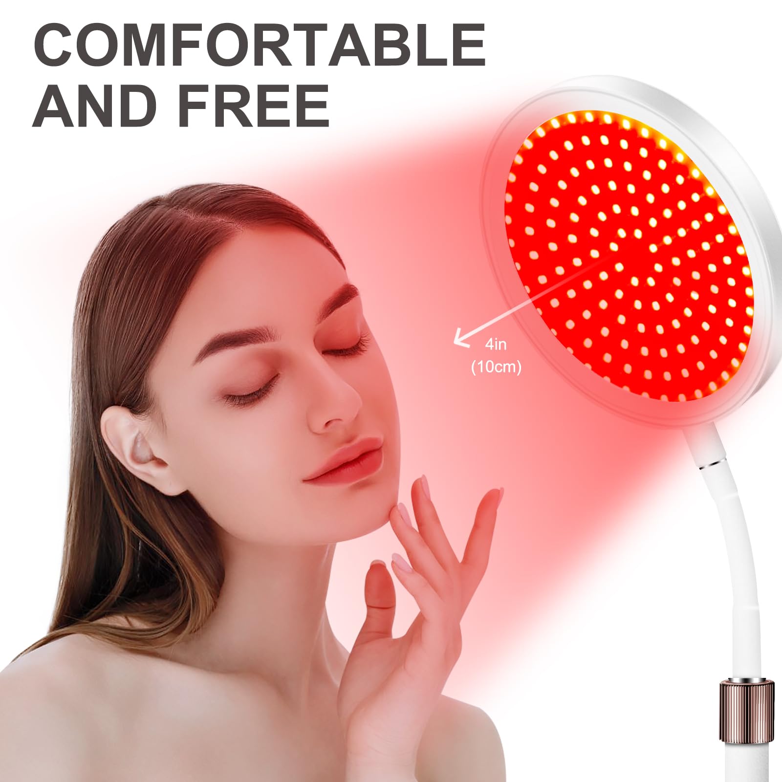 Red Light Lamp with Base, 660nm Red Light & 850nm Near Infrared Red Light Lamp with Timer DevowellteAu supplements