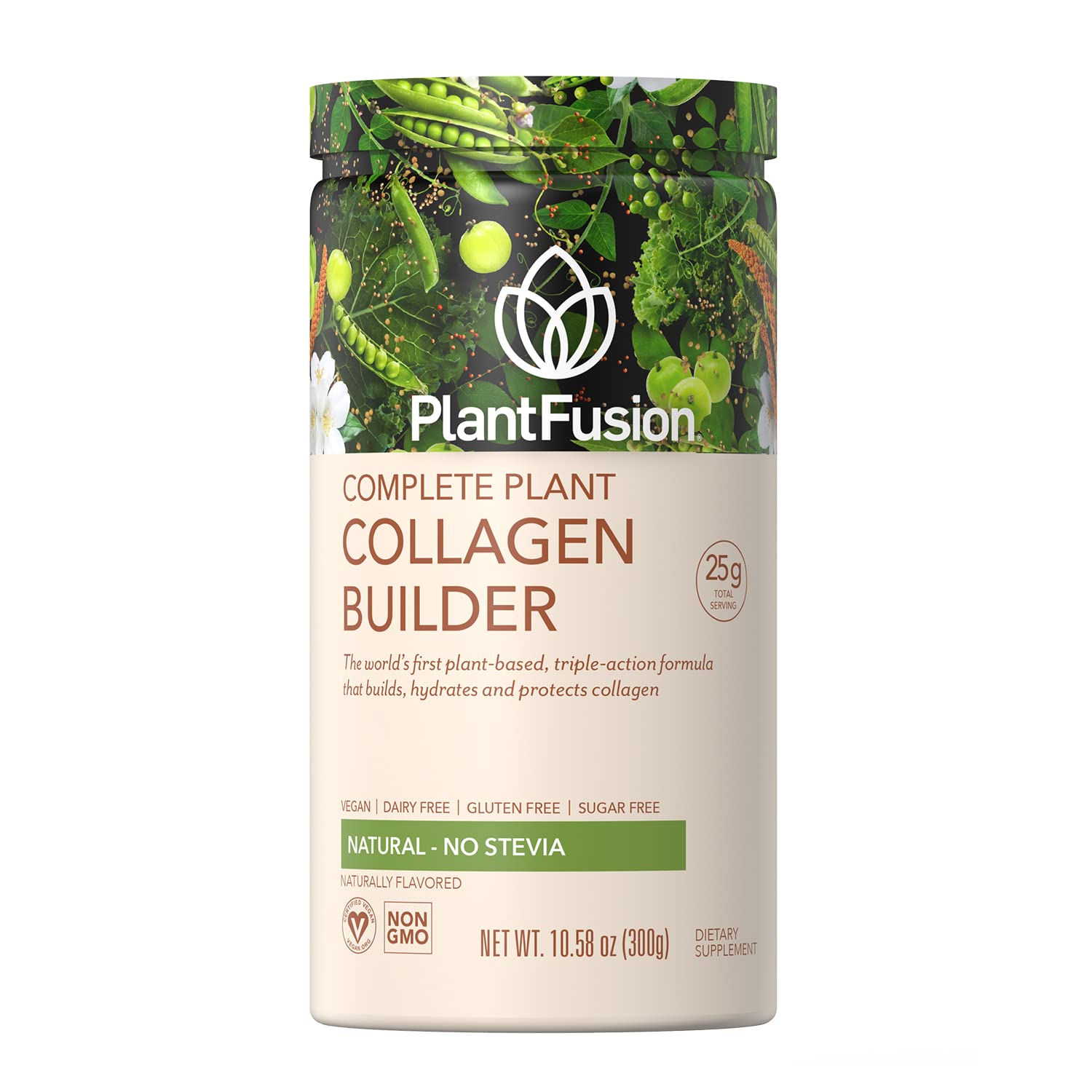 PlantFusion Vegan Collagen Powder - Plant Based Collagen Protein Powder For Muscle & Joints, Hair, Skin & Nails - Keto, Gluten Free, Soy Free, Non-Dairy, No Sugar, Non-GMO - Unflavored 10.58 oz PlantFusionAu supplements