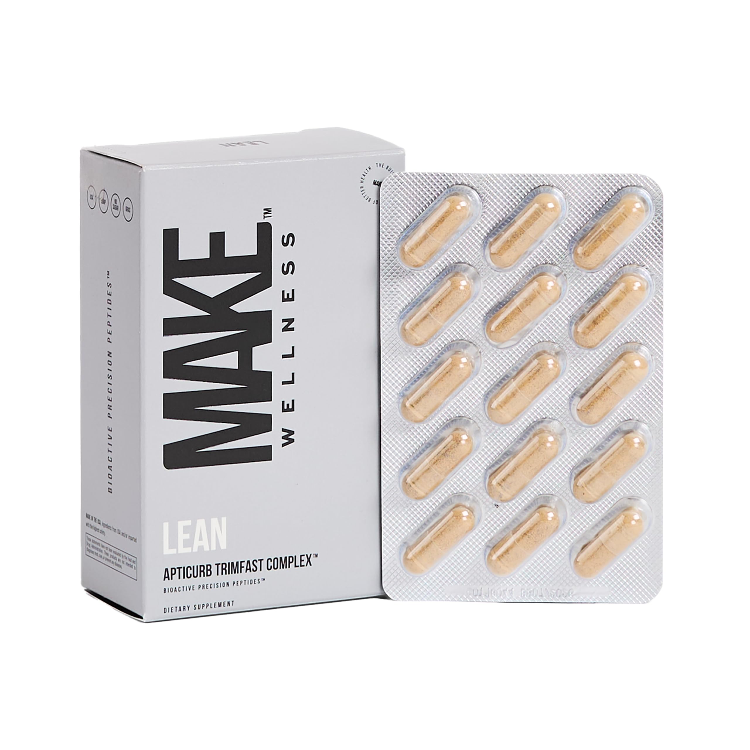 Make Wellness Lean Peptide Supplement | Supports Overall Wellness, Normal Muscle Health & Active Lifestyles | Bioactive Peptide Blend | Clean, Non-GMO Formula | 30 Servings for Daily Nutrition Make WellnessAu supplements