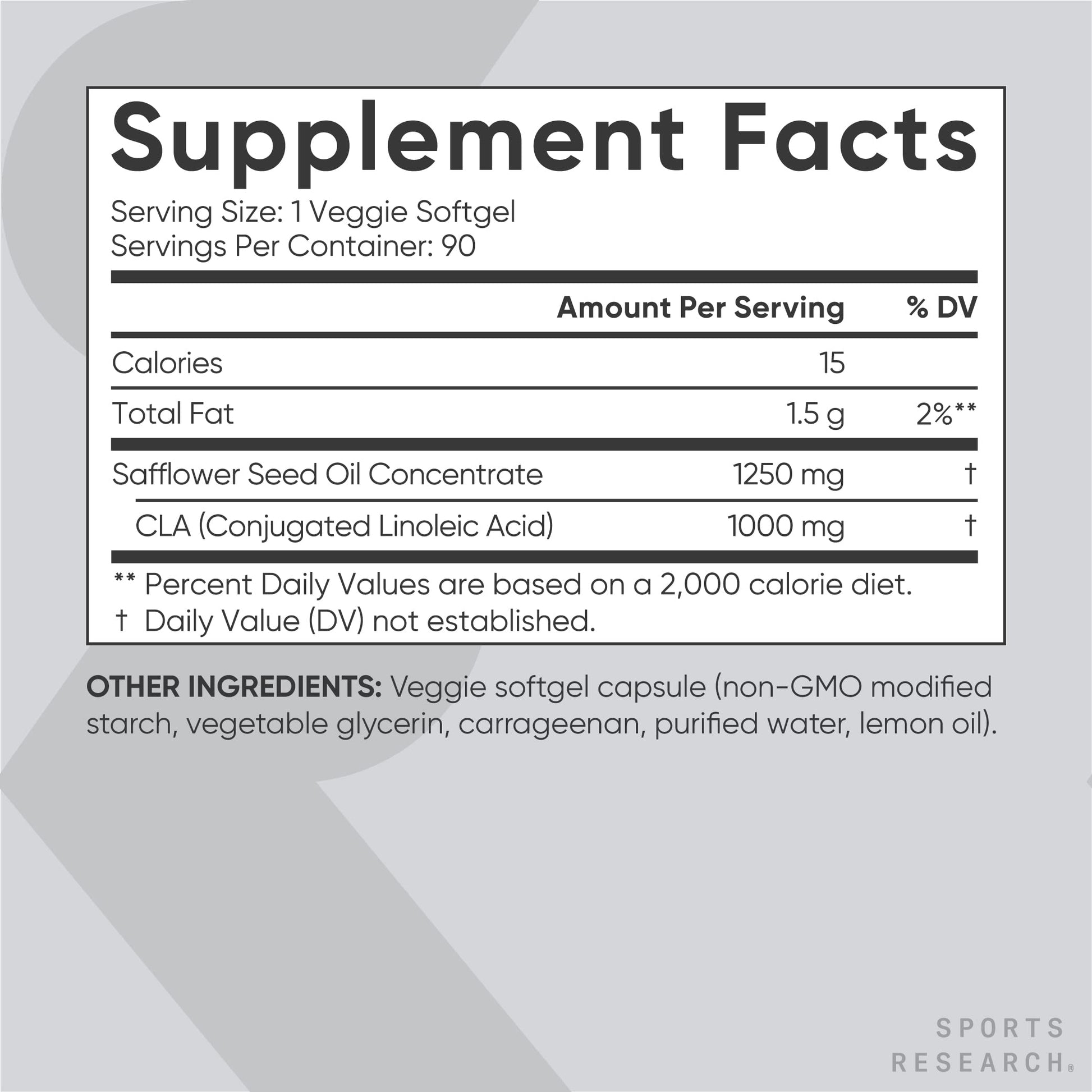 Sports Research Vegan CLA - 1250mg with Active Conjugated Linoleic Acid for Men Sports ResearchAu supplements