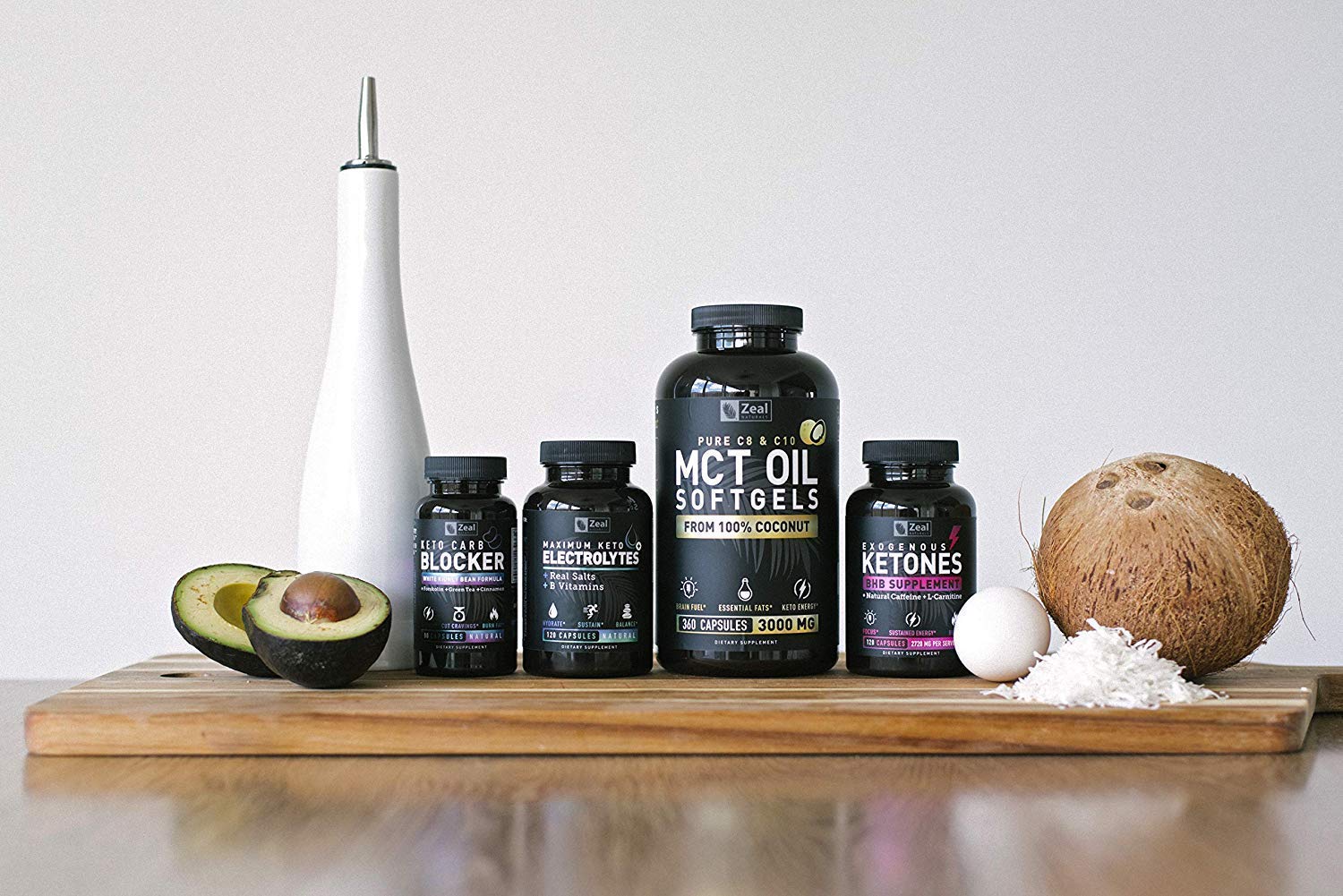 Pure MCT Oil Capsules (360 Softgels | 3000mg) 4 Month Supply Keto Pills w Unrefined Coconut Zeal NaturalsAu supplements