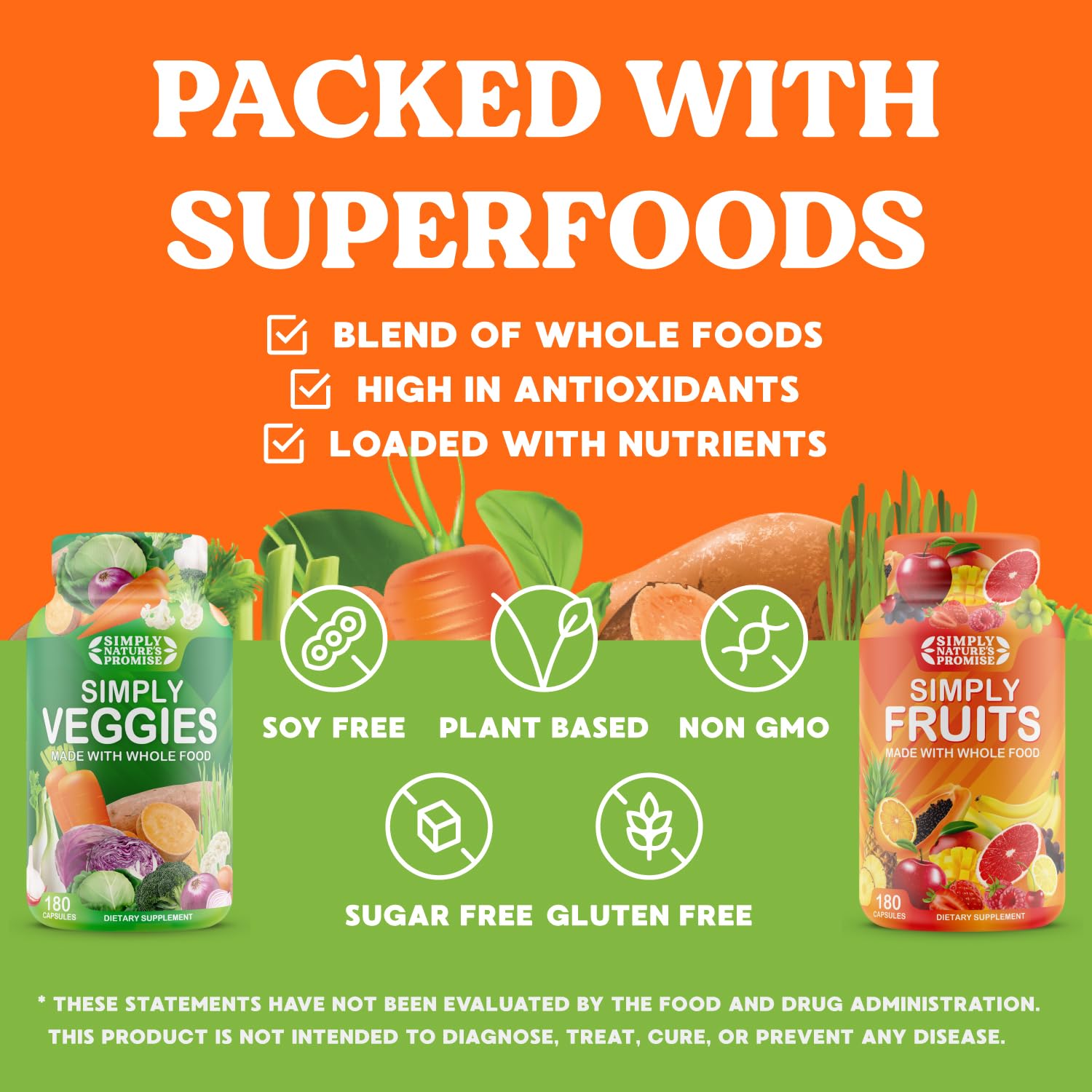 Simply Nature's Promise - Packed with Over 40 Different Fruits & Vegetables Simply Nature's PromiseUS supplements
