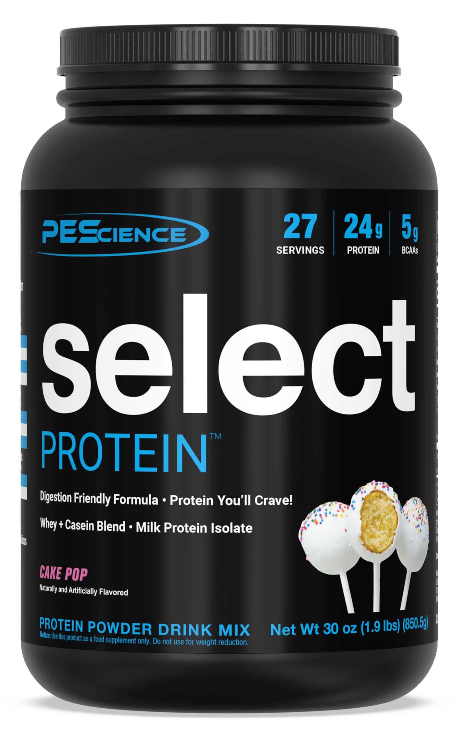 PEScience Select Low Carb Protein Powder, Cake Pop, 27 Serving, Keto Friendly PEScienceUS supplements
