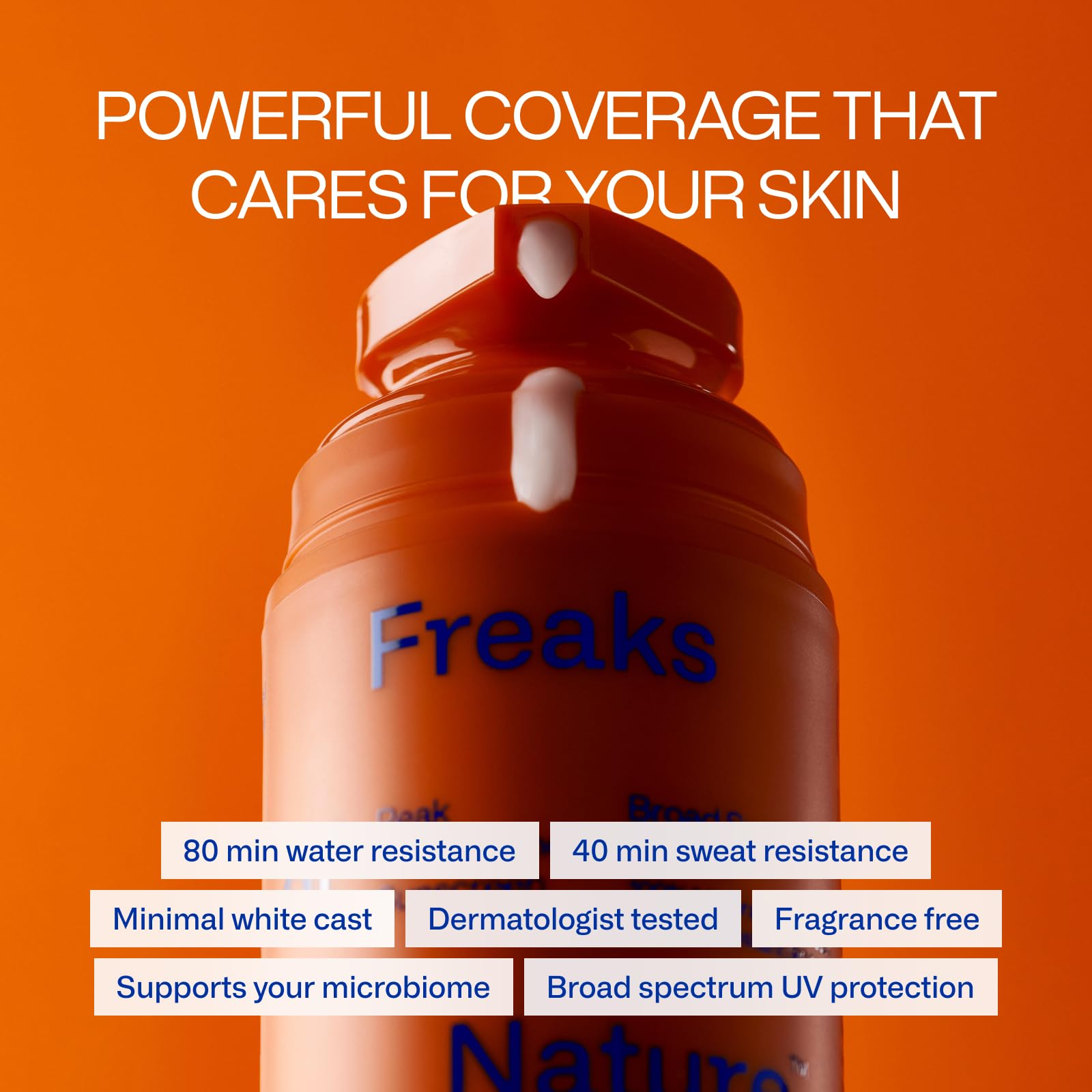 Freaks of Nature Peak Performance SPF 50 | 100% Mineral Sunscreen | Lightweight, Fast-Absorbing, 80-Min Water-Resistant | Plant-Based, Eco-Friendly, Reef-Safe, Cruelty-Free | All Skin Types| 1.7 oz Freaks of NatureAu supplements