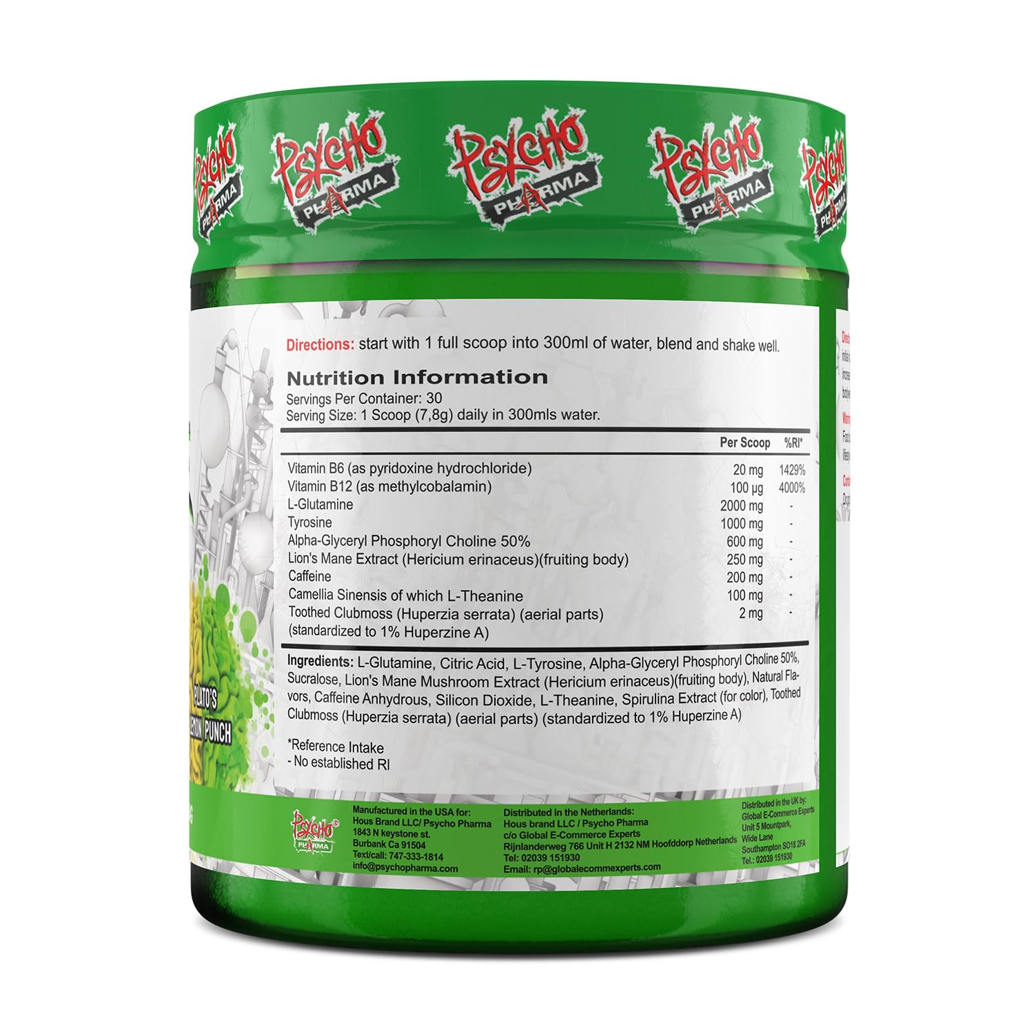 Psycho Pharma. Infinite Brain Nootropic Game Changer. Compete Win (Plato's Lemon Punch, 30 Serving) Psycho PharmaAu supplements
