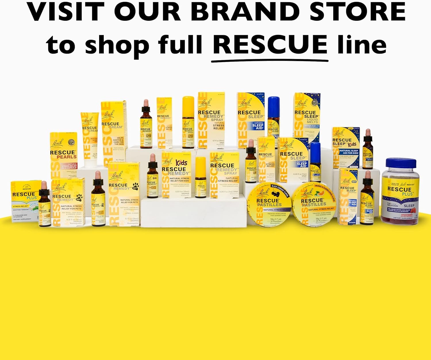 RESCUE Bach Plus Mood & Stress Support Gummies, Daytime Dietary Supplement with Passionflower RESCUEAu supplements