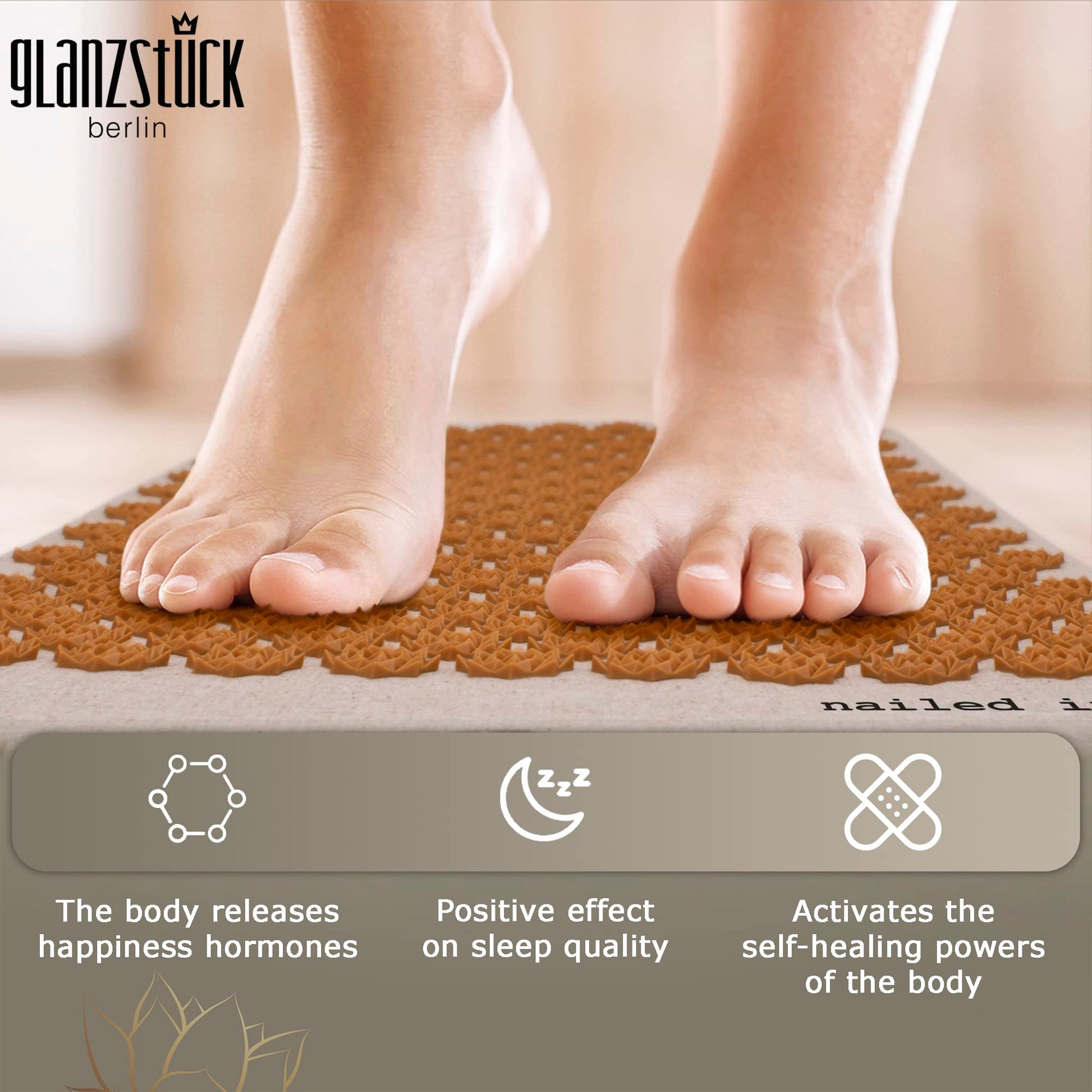 Glanzstück Berlin® Health Collection XXL Acupressure Mat Set for Full Body for Tension Headaches Glanzstück BerlinAu supplements