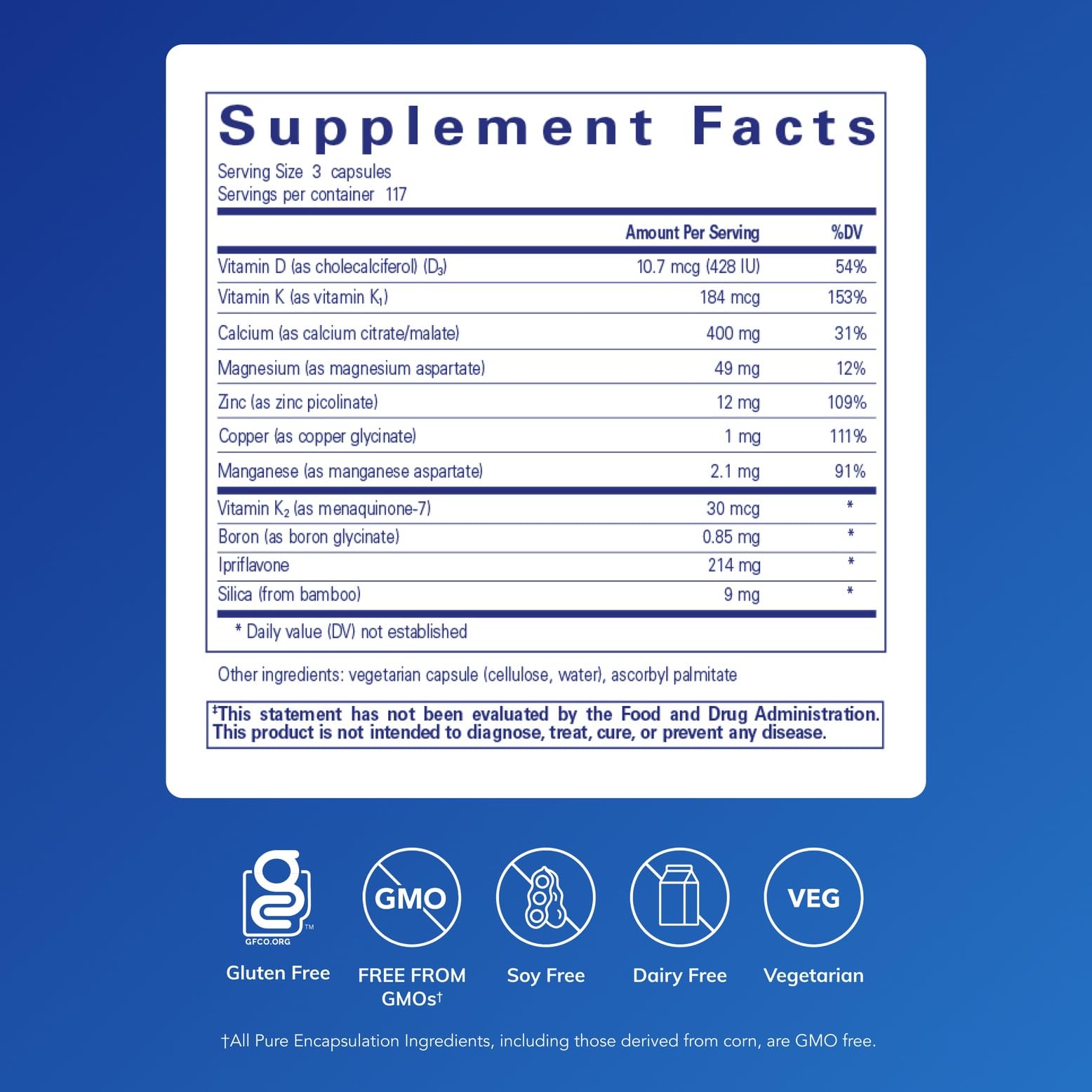 Pure Encapsulations +Cal+ with Ipriflavon | Mineral, Vitamin, and Herbal Supplement to Promote Skeletal Strength | 351 Capsules Pure EncapsulationsAu supplements