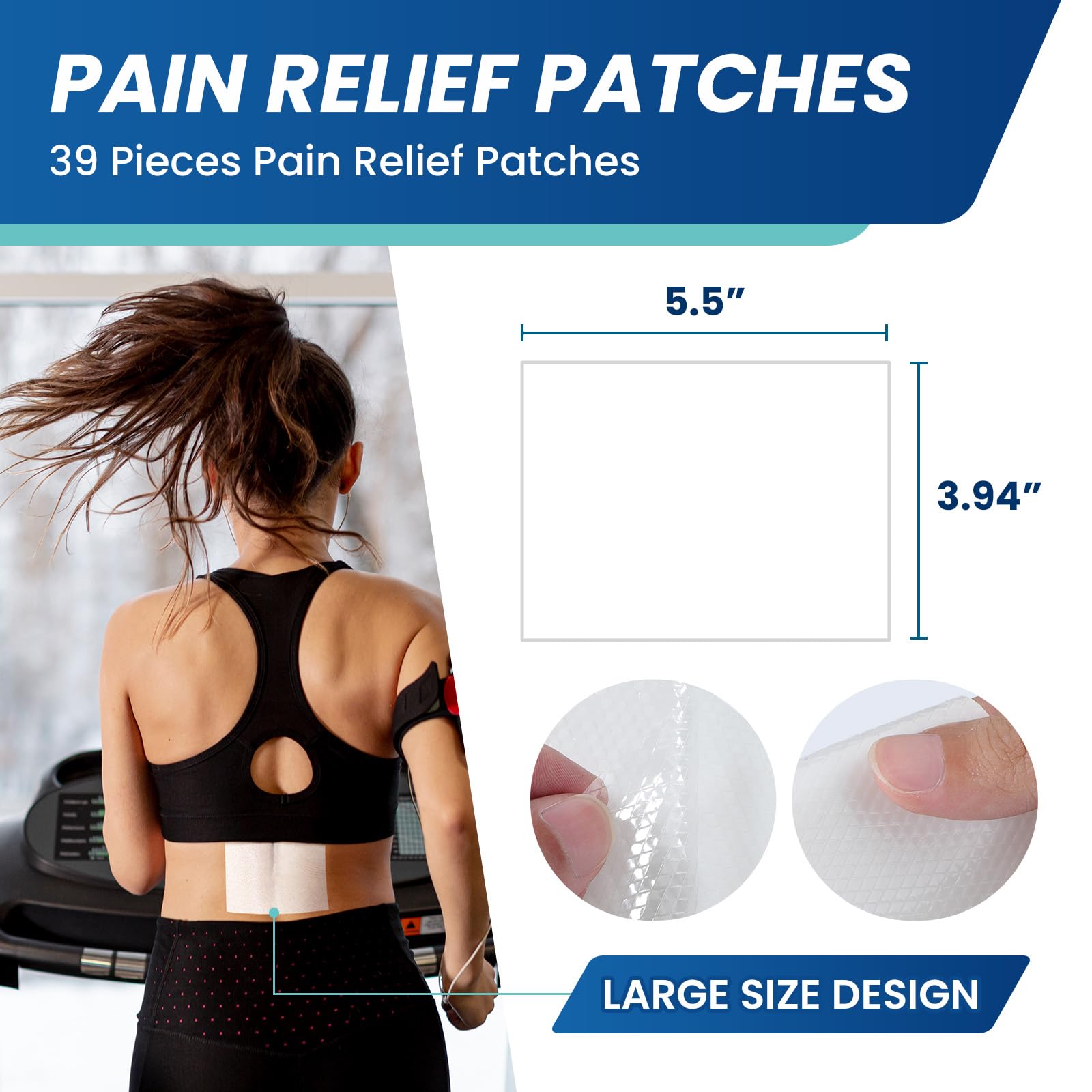 Sumifun 4% Lidocaine Patches,Maximum Strength Pain Relieving Patch Back, Shoulder, Joints, Knee Pain Relief and Muscle Soreness - 8 Hour Pain Relief (39 Count(Pack of 1)) SumifunAu supplements