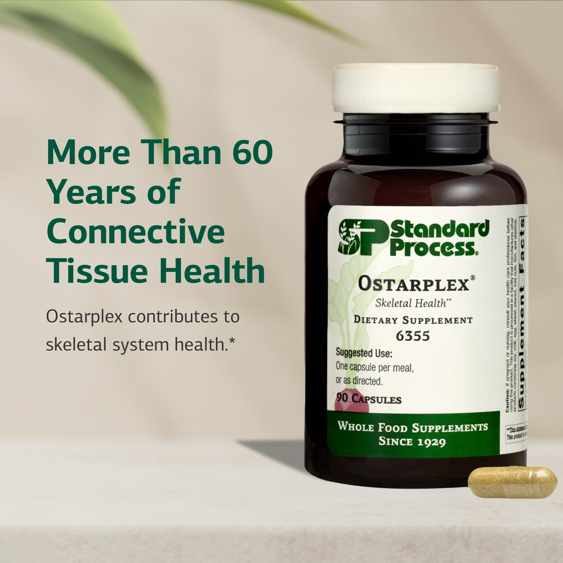 Standard Process Ostarplex - Dietary Supplement for Connective Tissue Health - Aids Liver Health & Function - Contains Vitamin B6 - Non-Dairy - 90 Capsules (90 Servings) Standard Process Inc.Au supplements