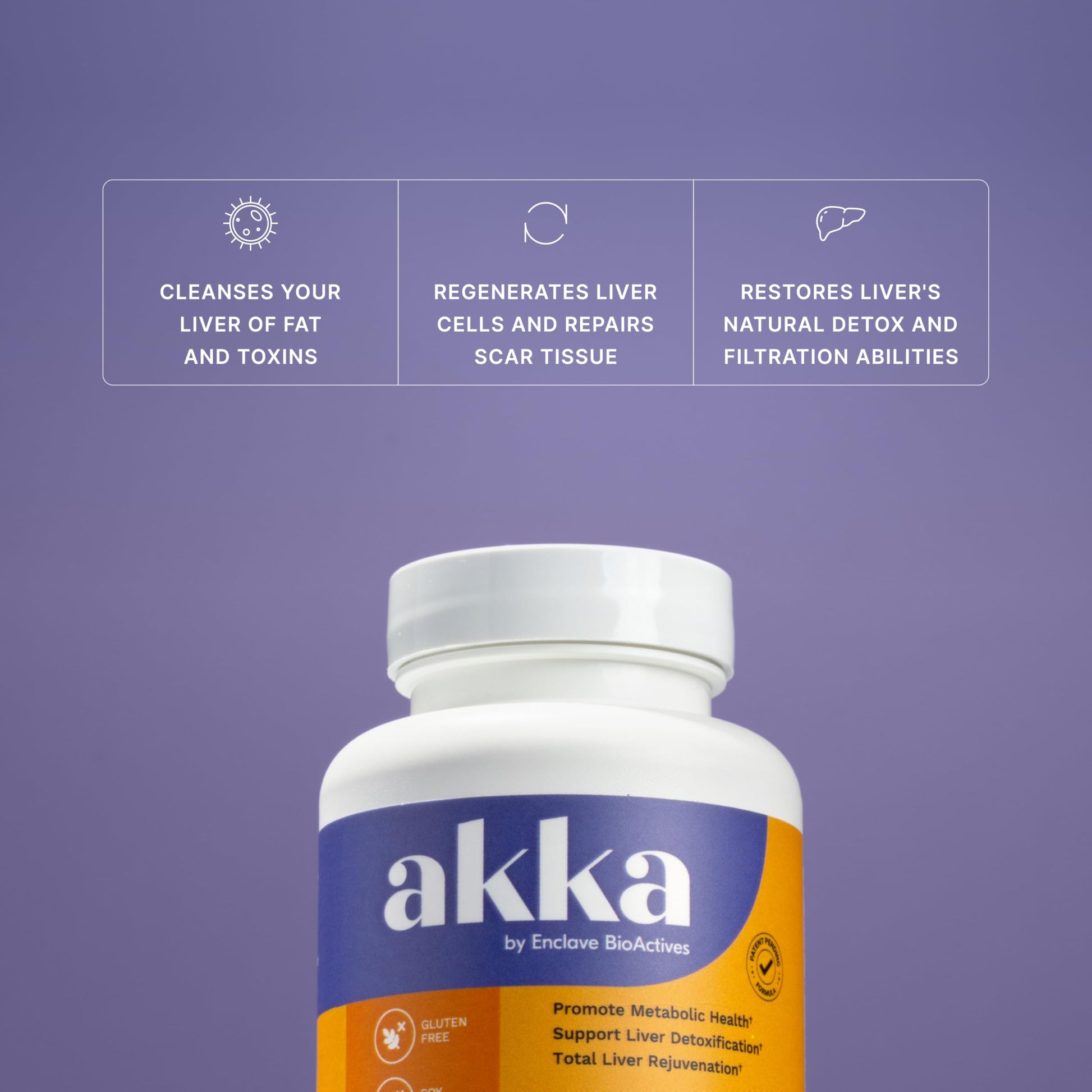 AKKA Premium Liver Cleanse Detox & Repair Superbiotic - Supports Liver Health & Function, Boosts Energy, Digestion & Metabolism with Bioavailable Pasteurized Akkermansia, Non-GMO, Gluten-Free, 60 Caps AKKAAu supplements