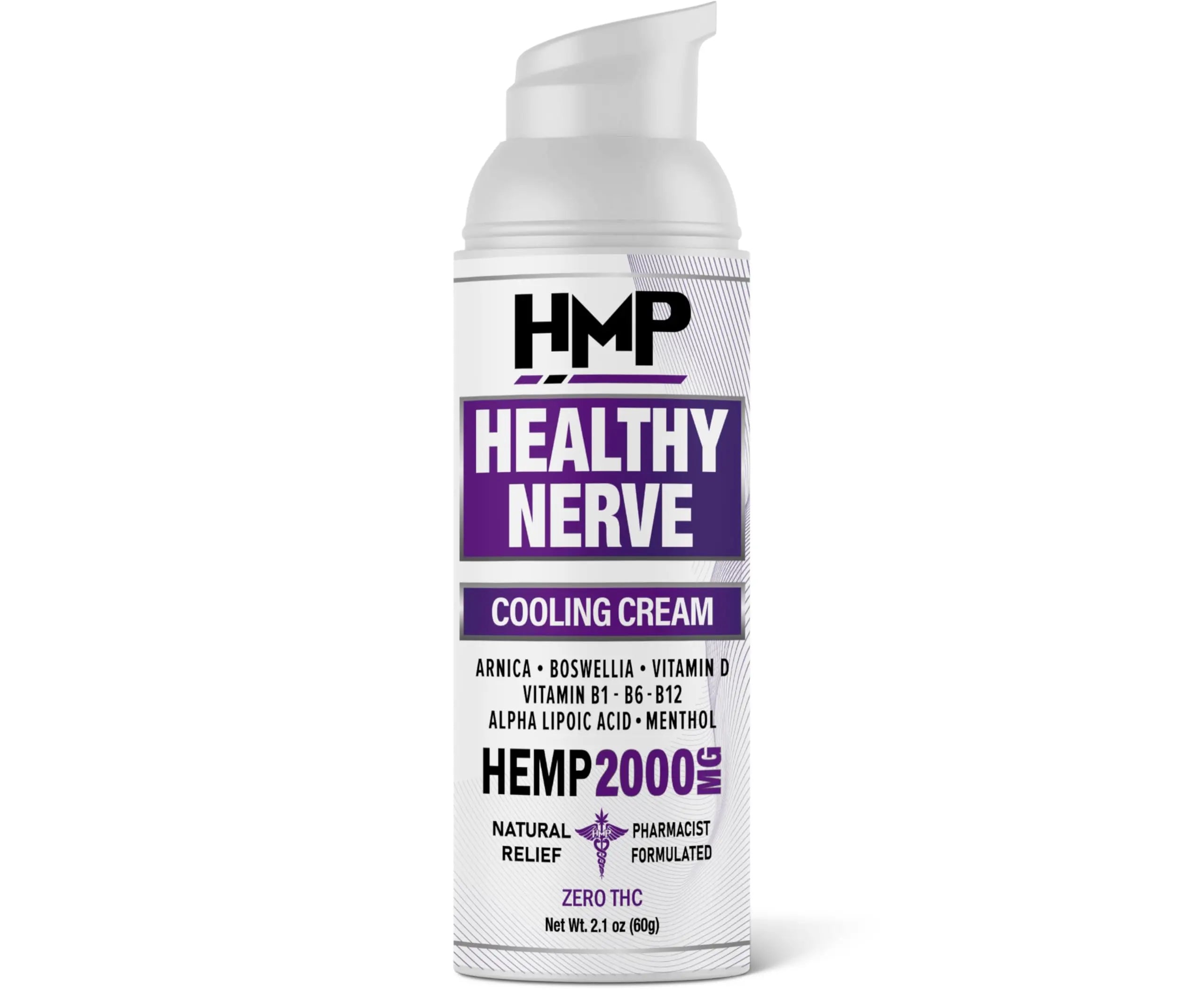 HMP BRANDS Neuropathy Cream Nerve Hemp Cream 2000mg Maximum Strength for Feet, Hands, Legs, Toes, Back. Natural Arnica, Vitamin D3 B1 B6 B12 w Menthol, Made in USA 2.1oz HMP BRANDSAu supplements
