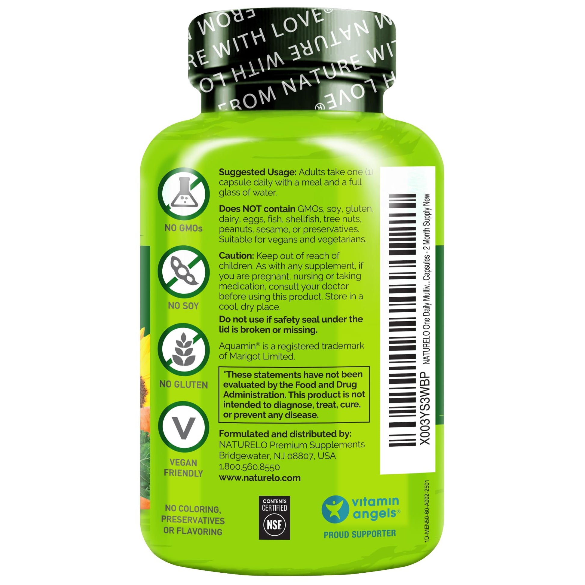 NATURELO Mens Multivitamins for Men 50+ - One Daily Multivitamin for Men with Vitamins, Minerals & Organic Whole Foods NATURELOAu supplements
