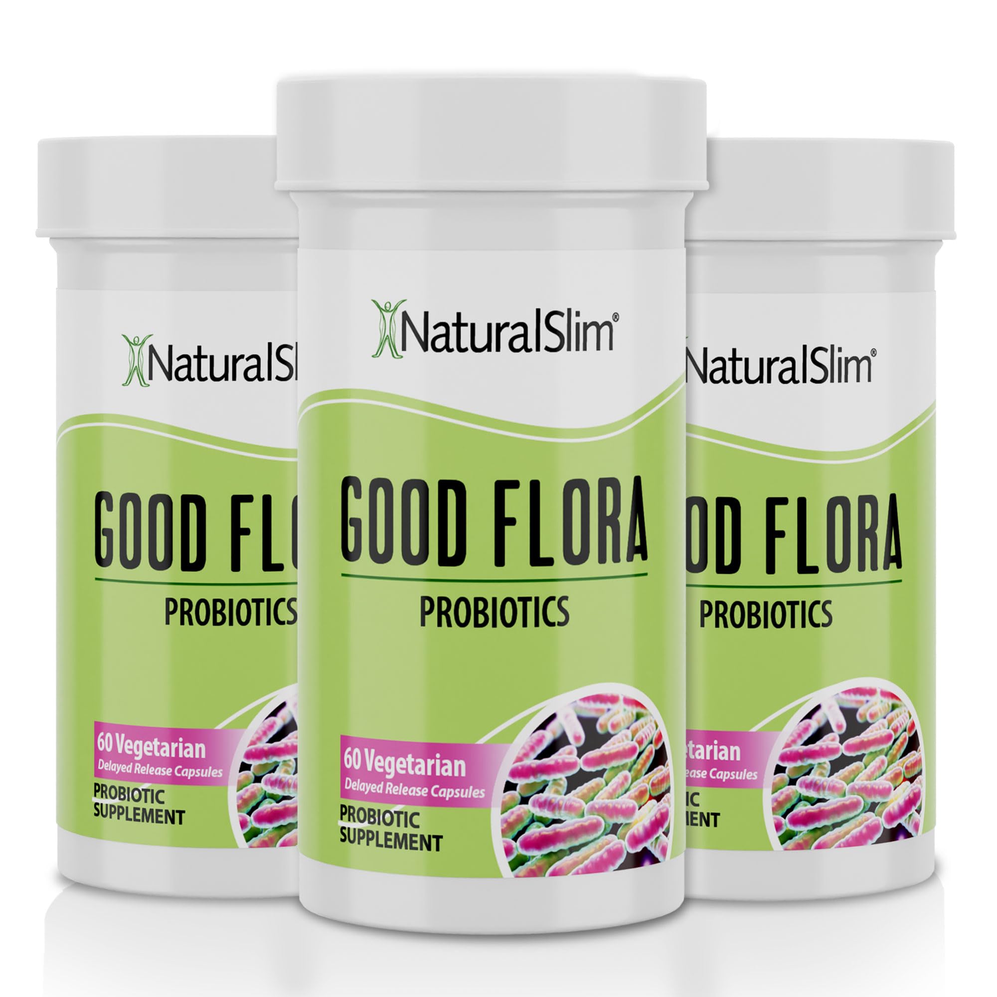 Probiotic Nutritional Supplements Gentle Formula Pro Biotics for Gut Health, Digestive Health, Immune Support, & De-Bloating for Women & Men, 7 Powerful Probiotic Strains, 60 Vegetarian Capsules 3 Pk NaturalSlimAu supplements