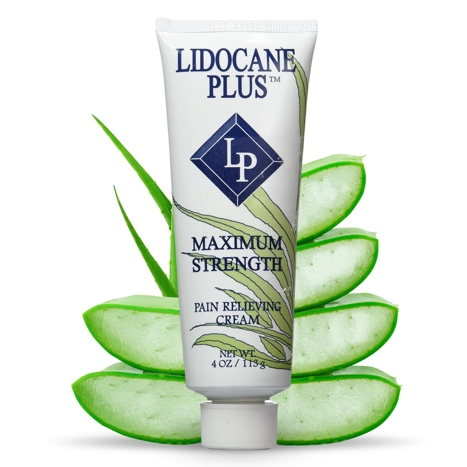 Lidocaine Plus 4% Lidocaine Cream Maximum Strength Pain & Itch Relief - Non-Greasy Formula Numbing Cream - Fast Acting Topical Pain Reliever, Soothing Topical Analgesic Aloe Vera Scent - 4 oz Lidocaine PlusAu supplements