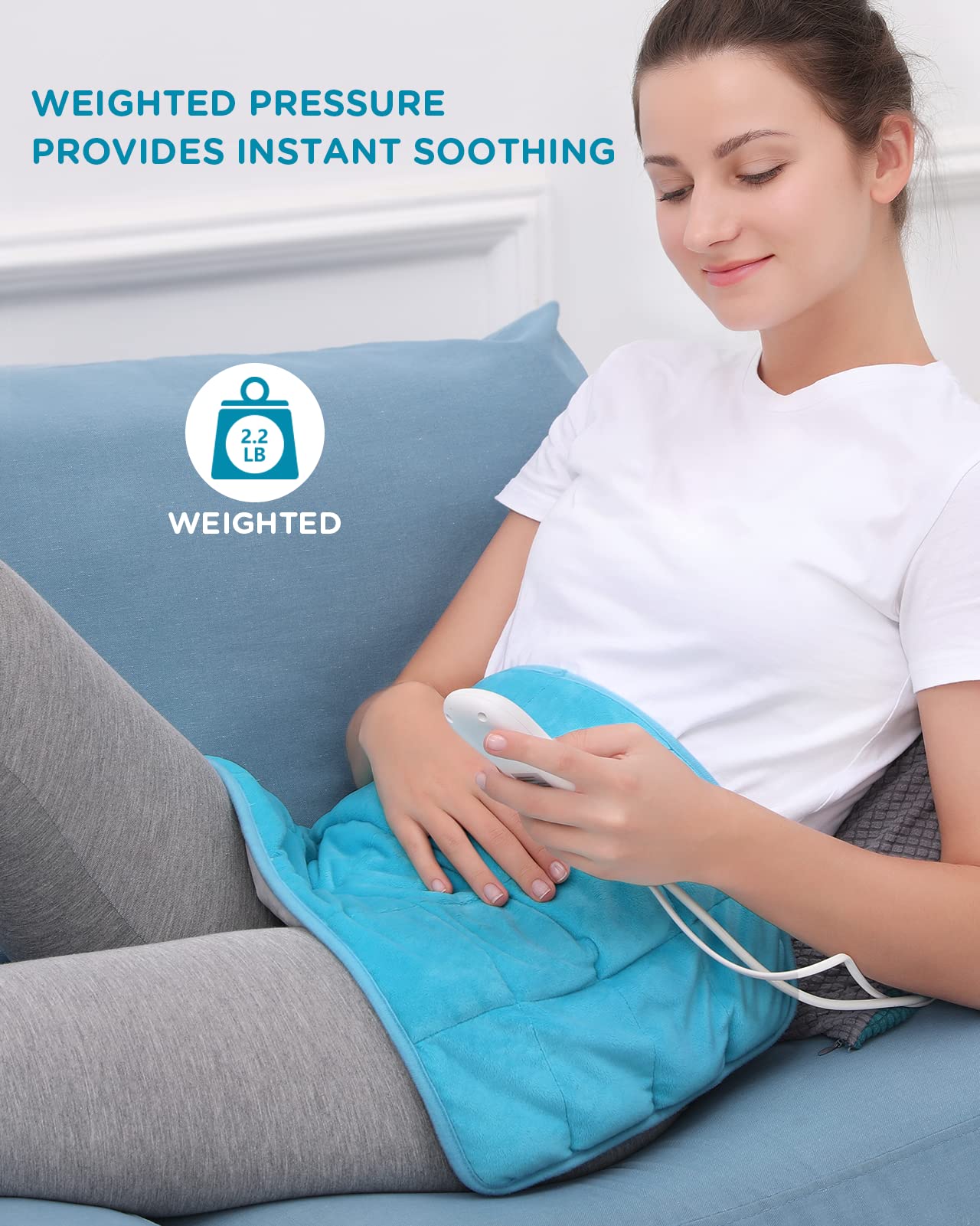 Comfytemp Weighted Heating Pad for Back Pain Relief, FSA/HSA Eligible 2.2lb Electric Heating ComfytempUS supplements
