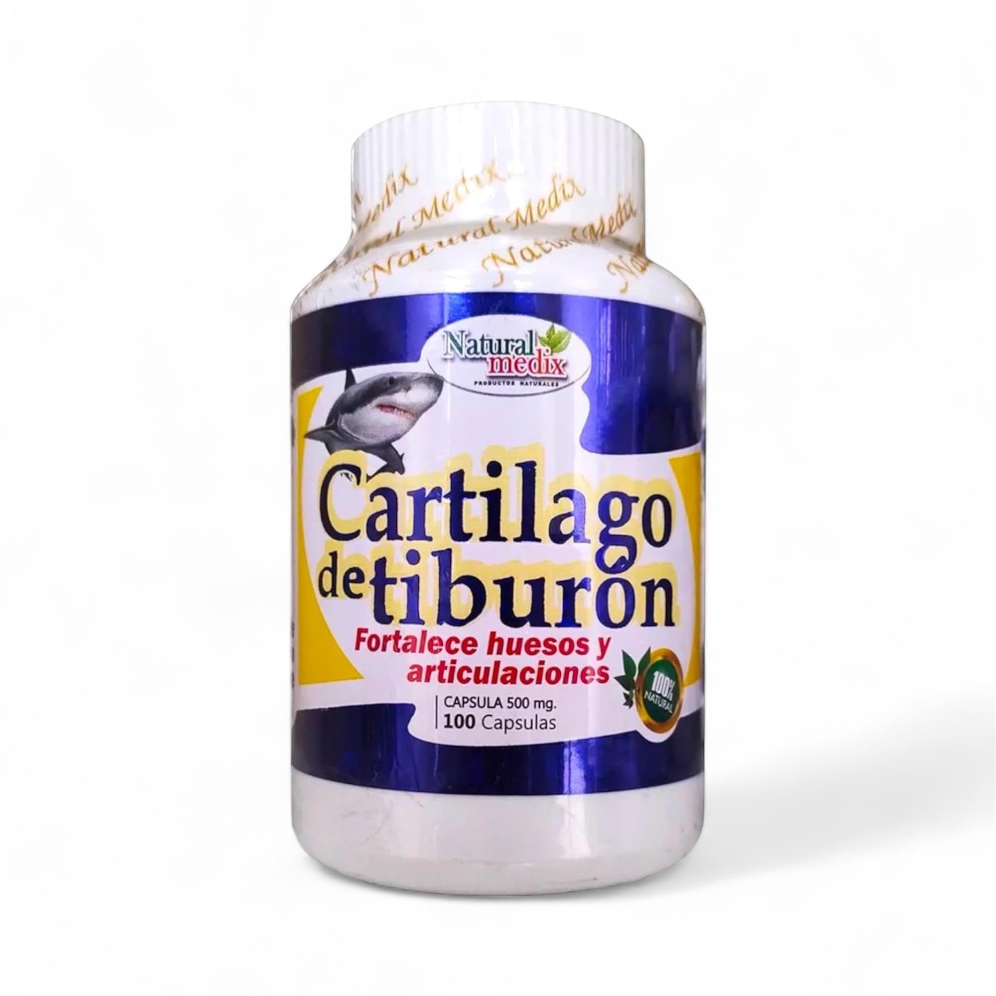 Natural medix Cartilage – Joint Support Supplement with Glucosamine, Collagen & Magnesium – 100 Caps - Cartílago de Tiburon Natural medixAu supplements
